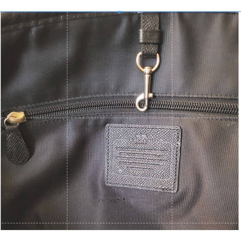 Coach Authenticated Black Leather Coach Tote F1473-33581 Shoulder Size ONE SIZE - 4 Thumbnail