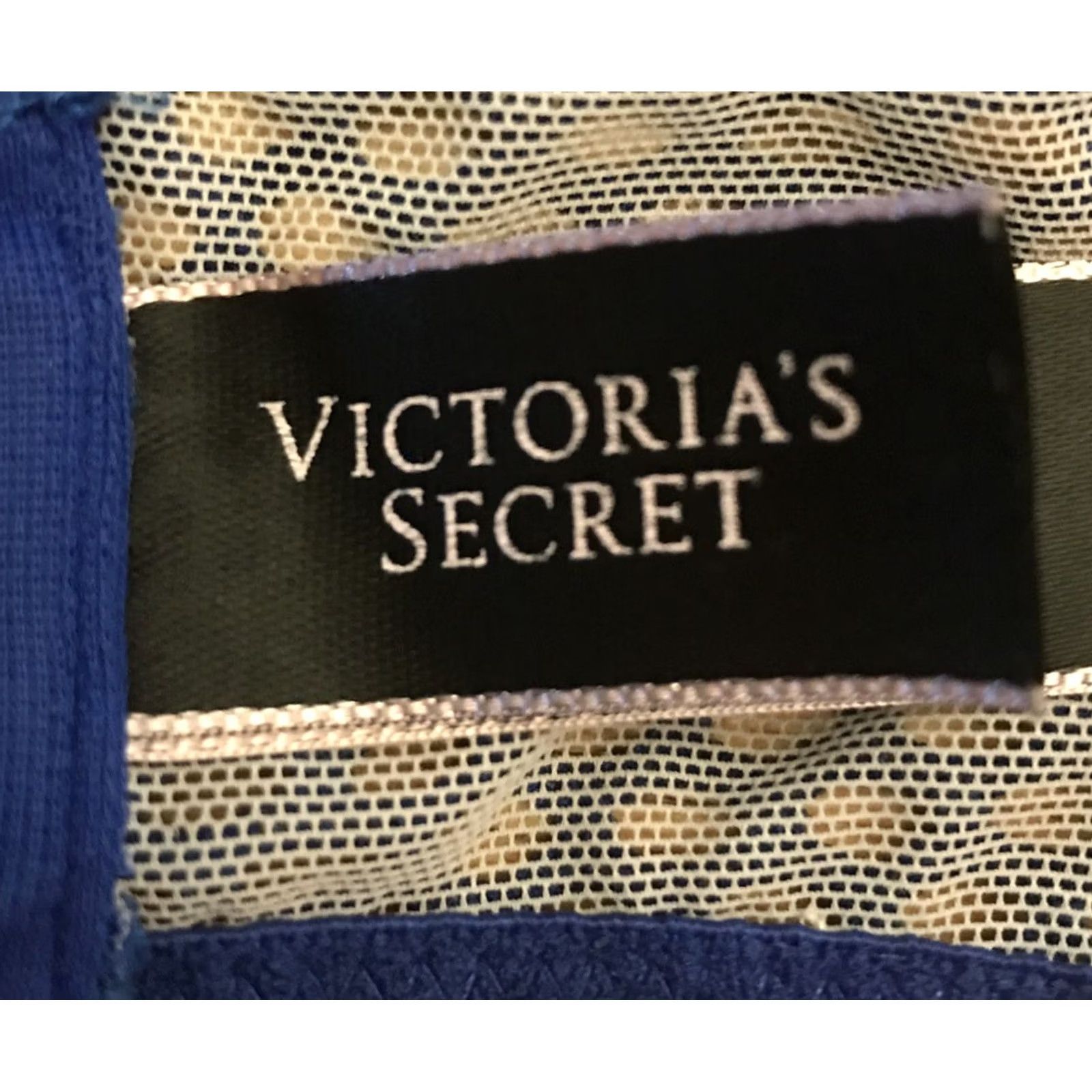 Victoria's Secret Victoria's Secret Very Sexy plunge Bra 32D blue beige Lightly Lined Underwire Women Size ONE SIZE - 3 Thumbnail