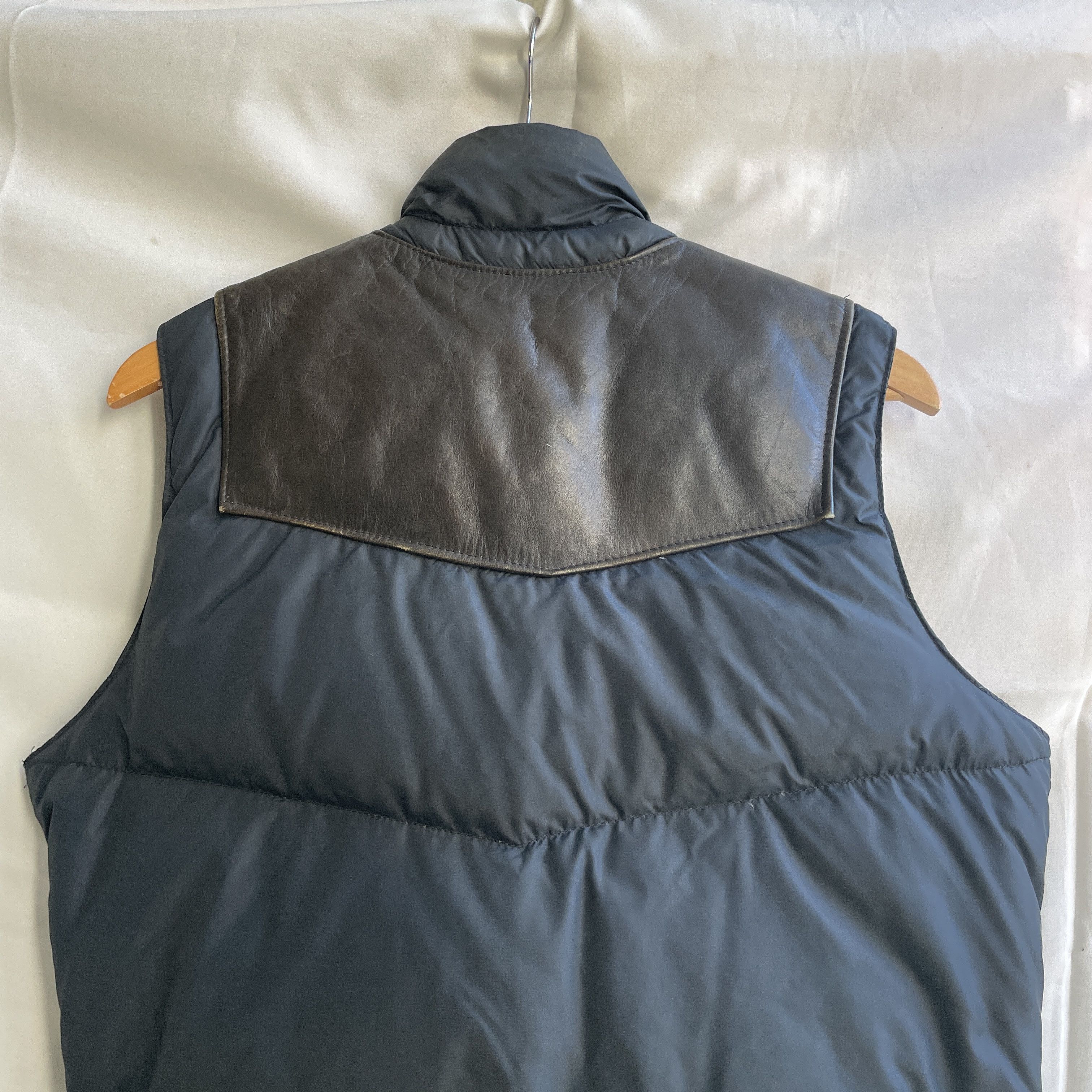 Schott Down by Schott Vintage 80's 123V Down Leather Vest Size 38 Size US M / EU 48-50 / 2 - 5 Thumbnail