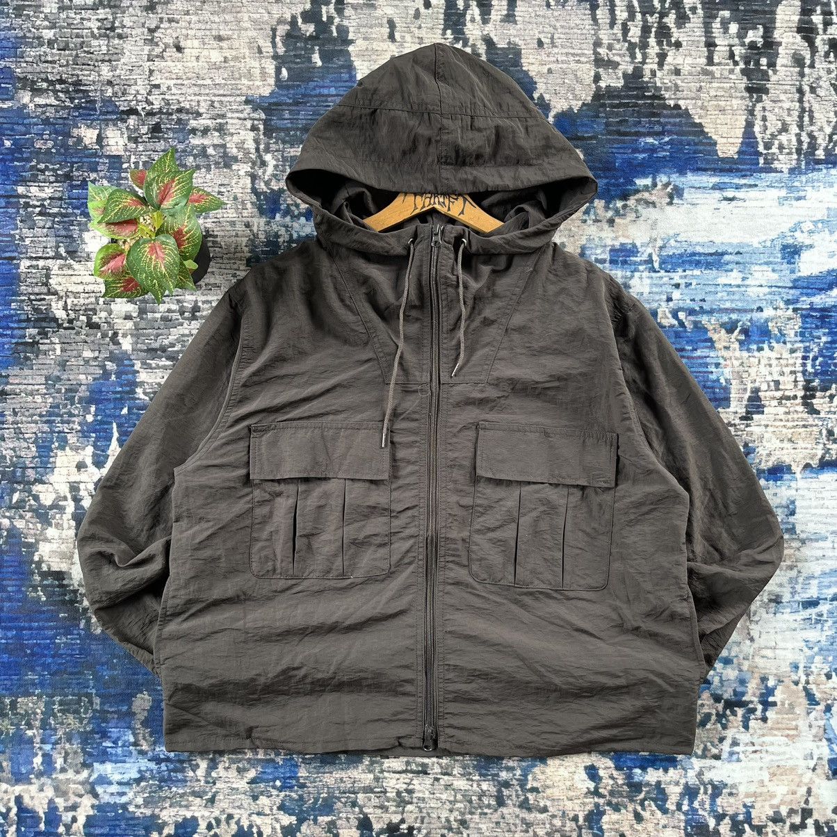 Japanese Brand × Vintage 💥STEALS💥Japan Double Pocket Crop Hoodie Jacket Size US M / EU 48-50 / 2 - 1 Thumbnail