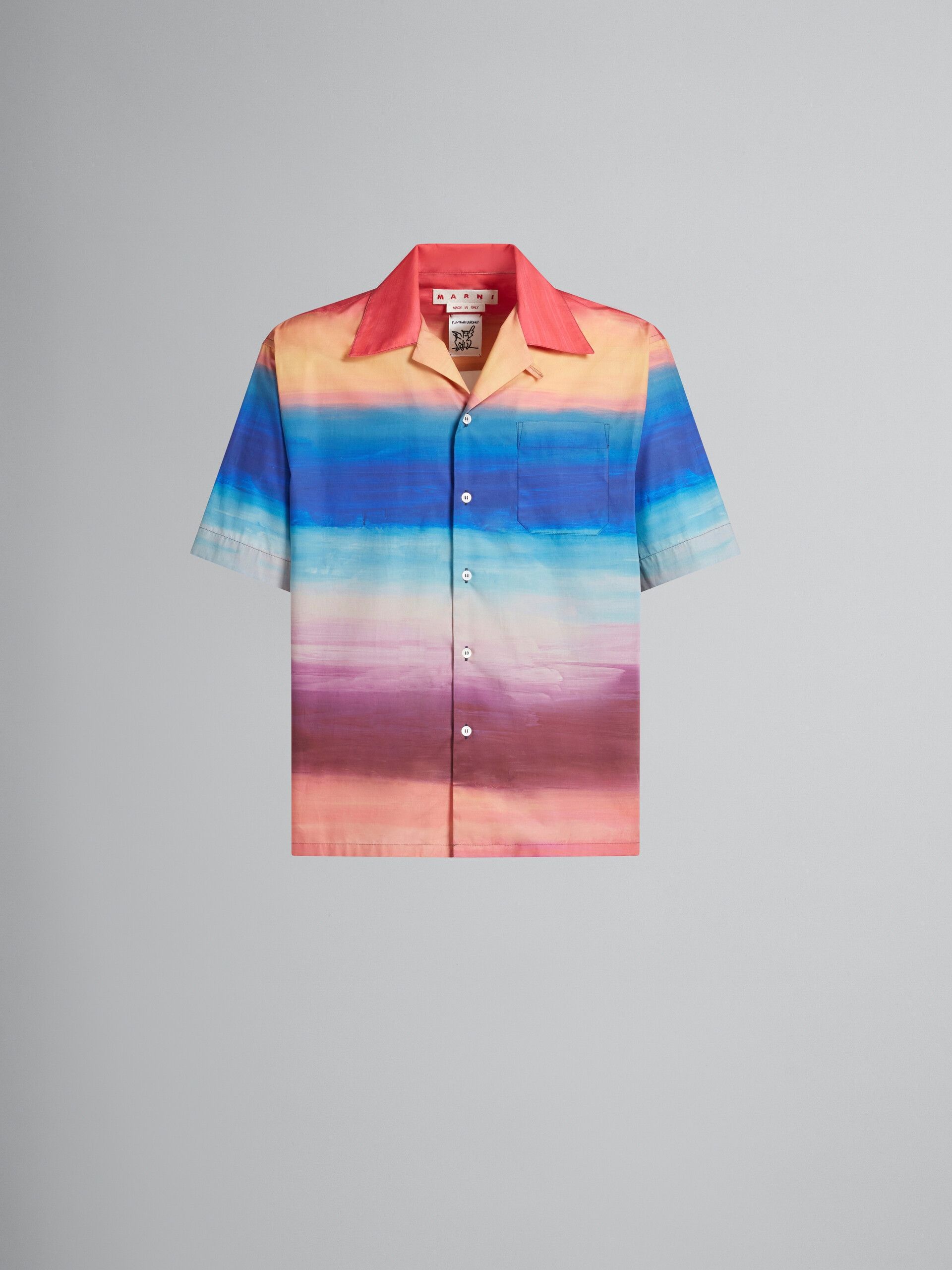 Marni o1mle1025 Print Bowling Shirt in Multicolor Size US M / EU 48-50 / 2 - 1 Thumbnail