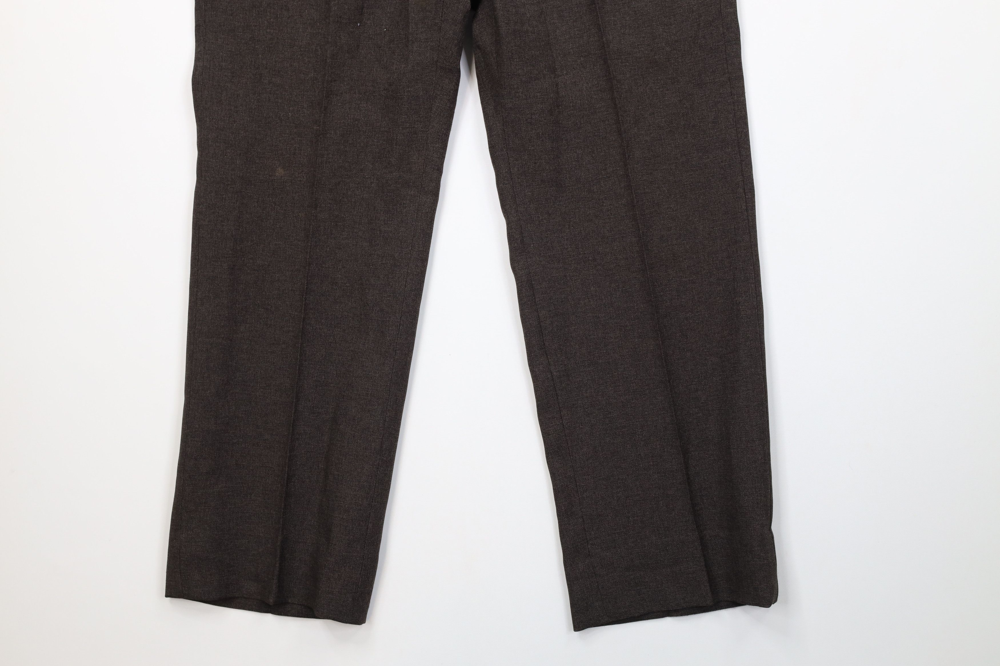 Levi's Vintage 70s Levis Knit Flared Wide Leg Chino Pants Brown USA Size US 32 / EU 48 - 4 Thumbnail