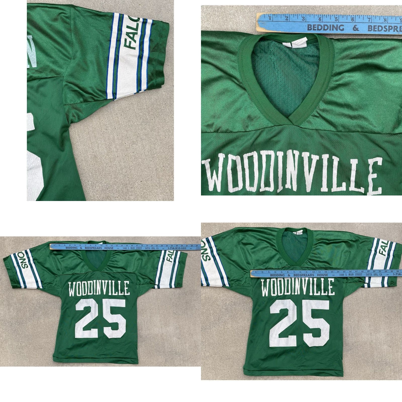 Vintage VINTAGE Tag Collegiate Football Jersey Woodinville Falcons 25 M Mens Boys 70s 80s Green Nylon Short Sleeve Vintage Authenticity Sportswear/Beach Size US M / EU 48-50 / 2 - 10 Thumbnail