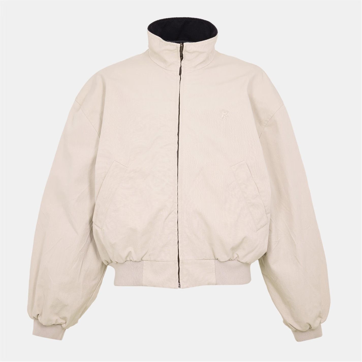Balenciaga o1g2r1mq0226 Bal Reverse Bomber Jacket In Beige/Blue Size US L / EU 52-54 / 3 - 1 Thumbnail