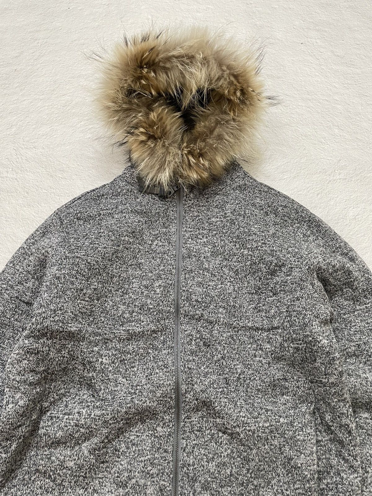 Japanese Brand 2000s Japan Grey Jacket with Faux Fur Hooded Size US XL / EU 56 / 4 - 3 Thumbnail