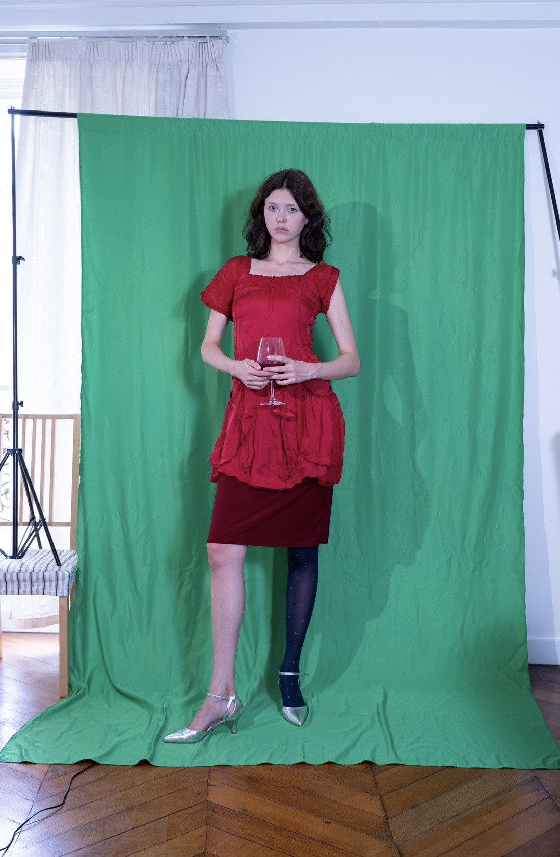 Marithe + Francois Girbaud marithe francois girbaud red silk dress Size S / US 4 / IT 40 - 2 Thumbnail