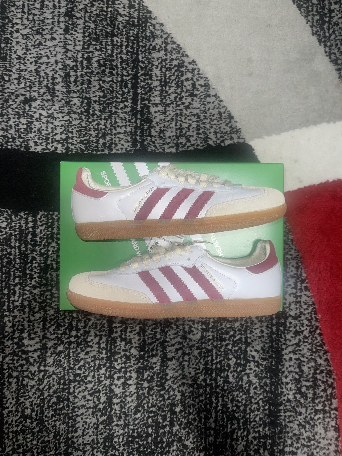 Adidas  Sporty & Rich Sporty & Rich x Adidas Samba OG 'White Core Burgundy'  | Grailed