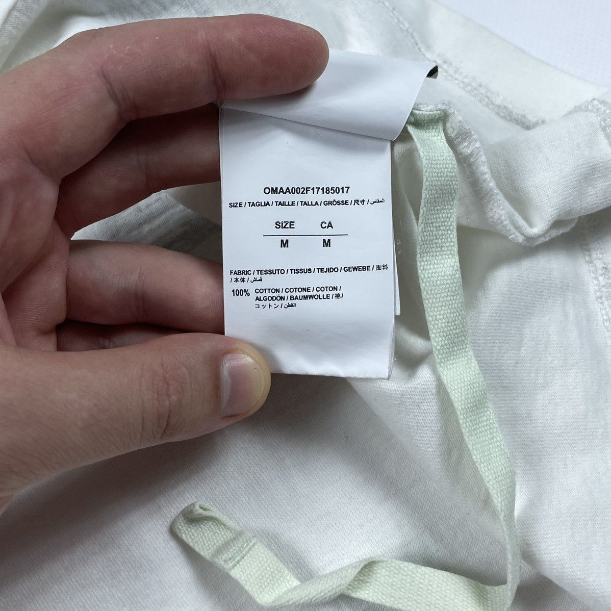 Off White Distressed Faded Black Arrows White T-shirt