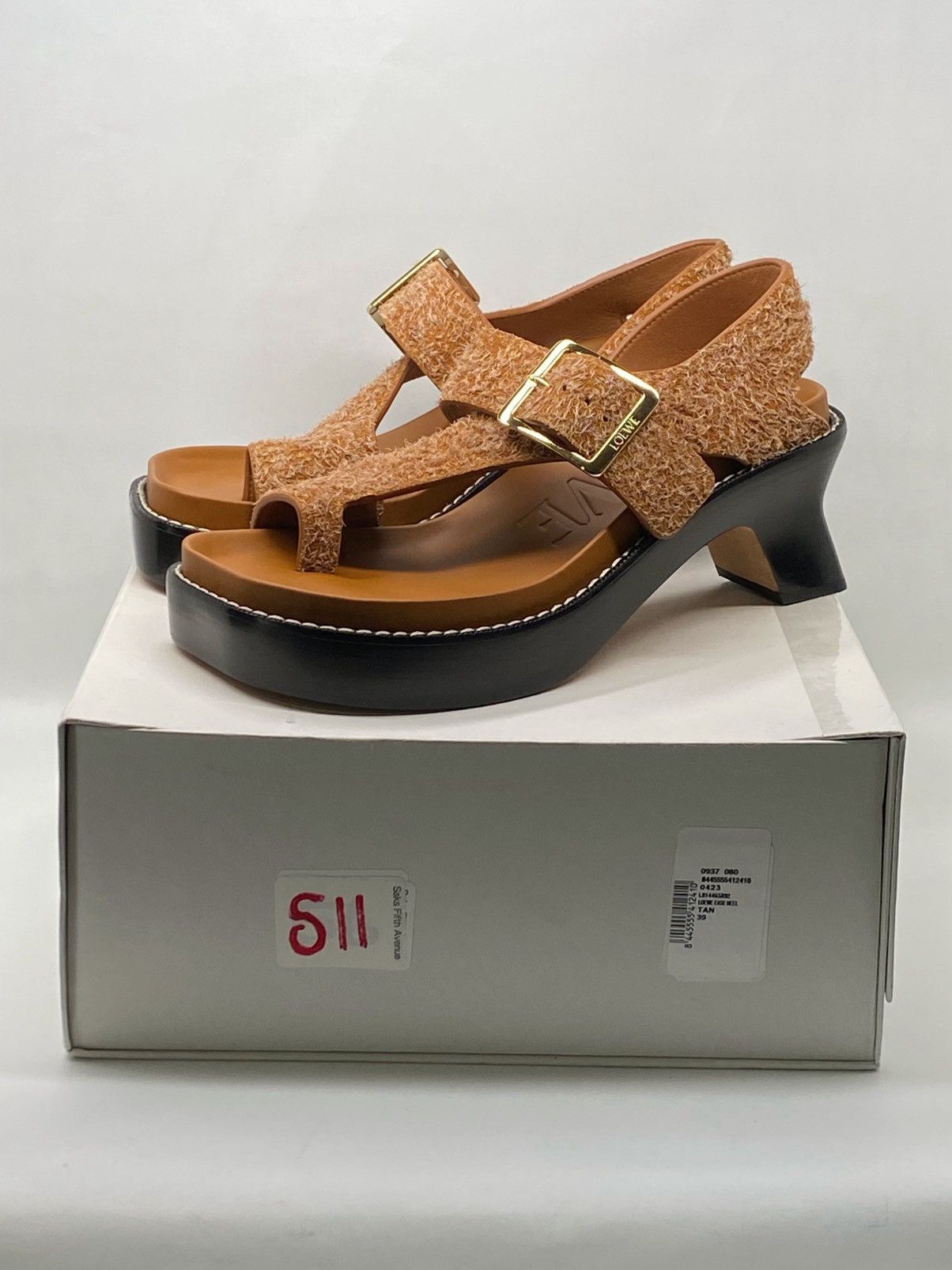 Loewe Loewe Ease heel suede sandal size 39 Size US 9 / IT 39 - 12 Thumbnail