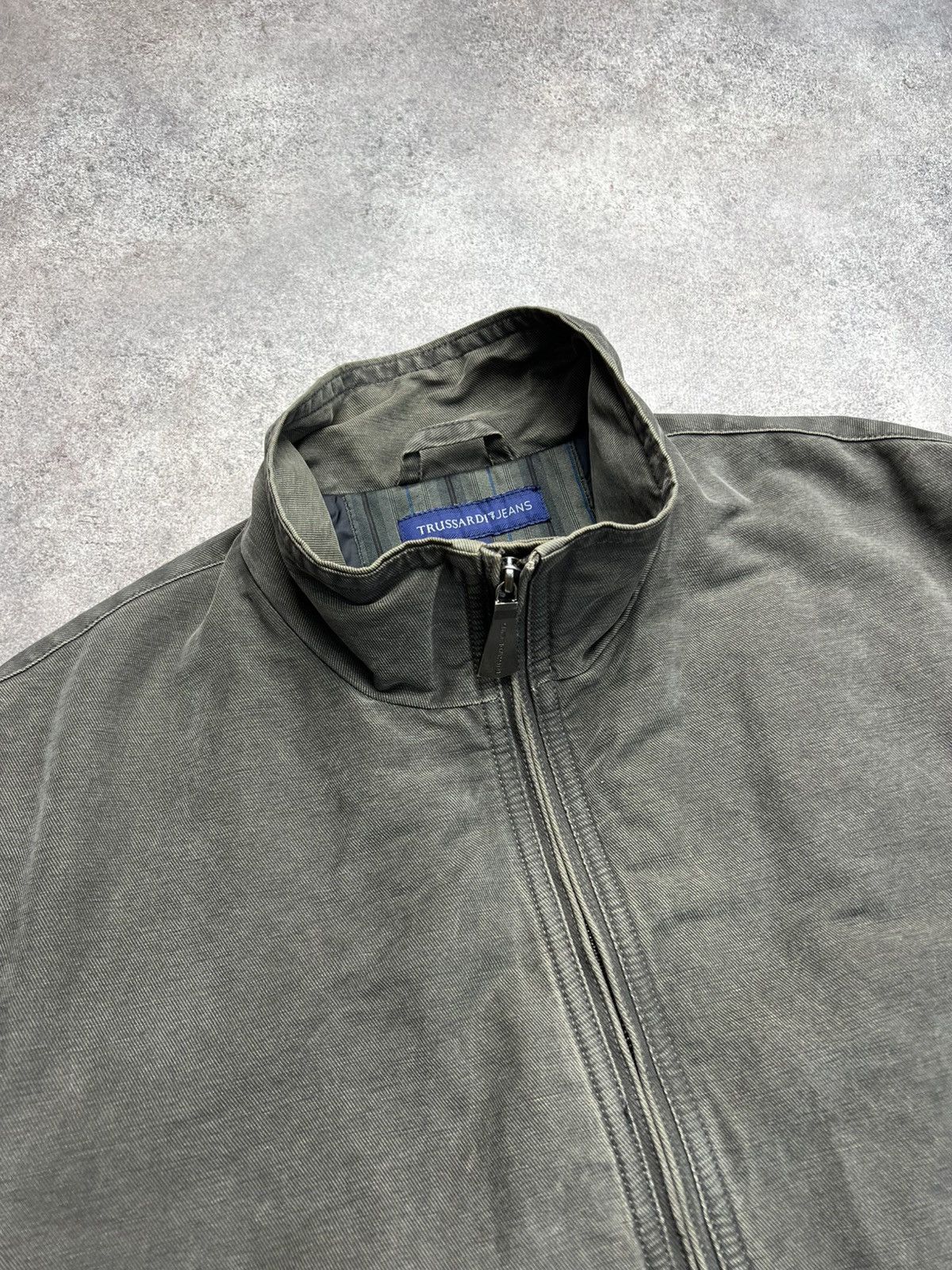 Trussardi × Vintage Trussardi vintage faded khaki bomber jacket Size US L / EU 52-54 / 3 - 6 Thumbnail