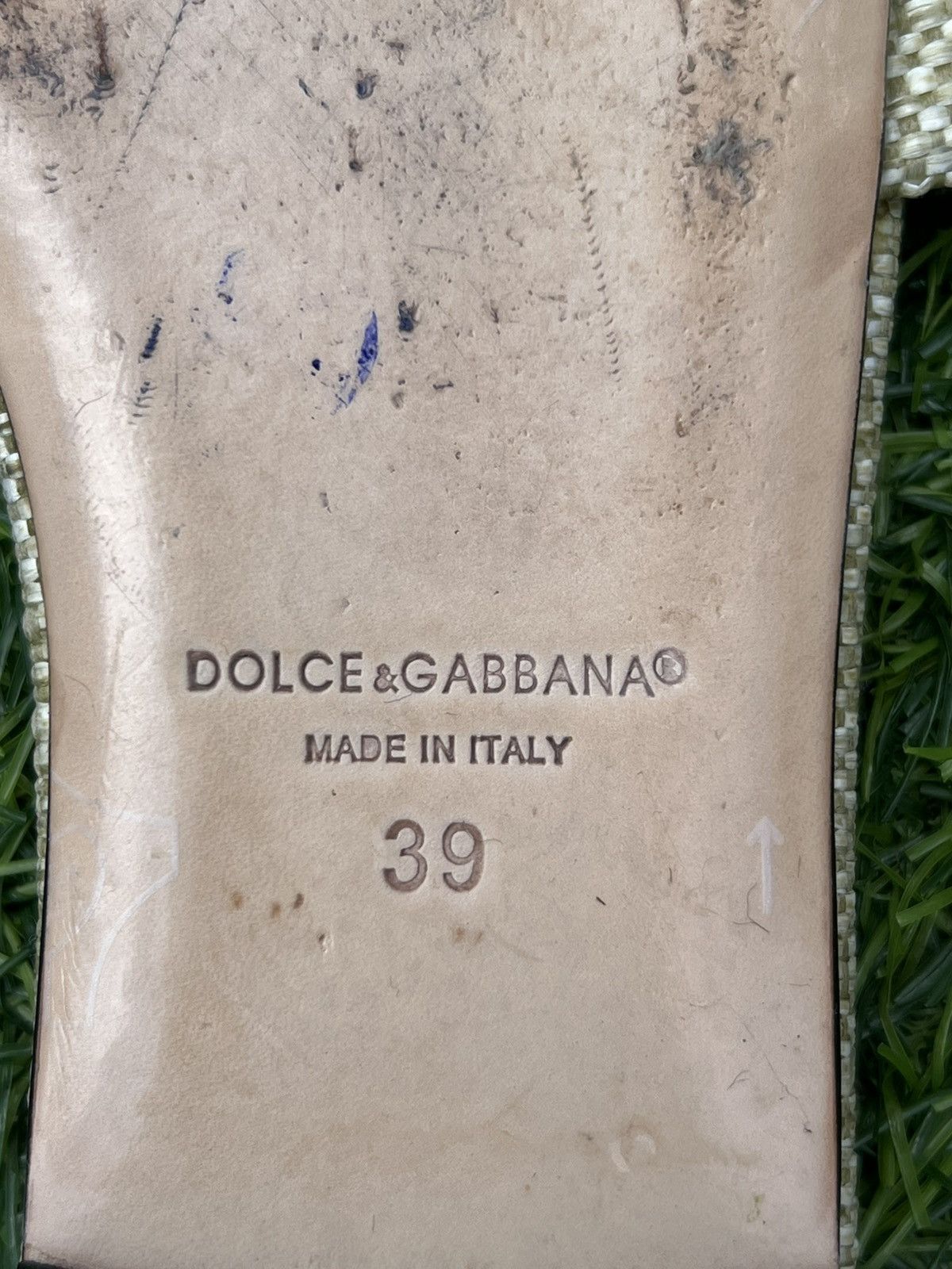 Dolce & Gabbana Dolce & Gabbana DG Logo Woven Raffia Slide Sandals -size 39 Size US 9 / IT 39 - 7 Thumbnail