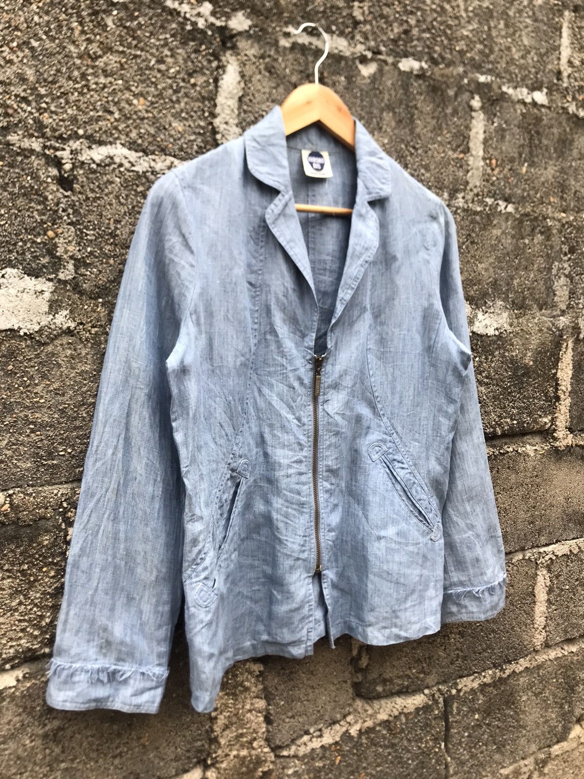 Hiroko Koshino Homme × Japanese Brand × Vintage Vintage Hiroko Bis Hiroko Kishino Zipper Jacket- 11 Size M / US 6-8 / IT 42-44 - 2 Thumbnail