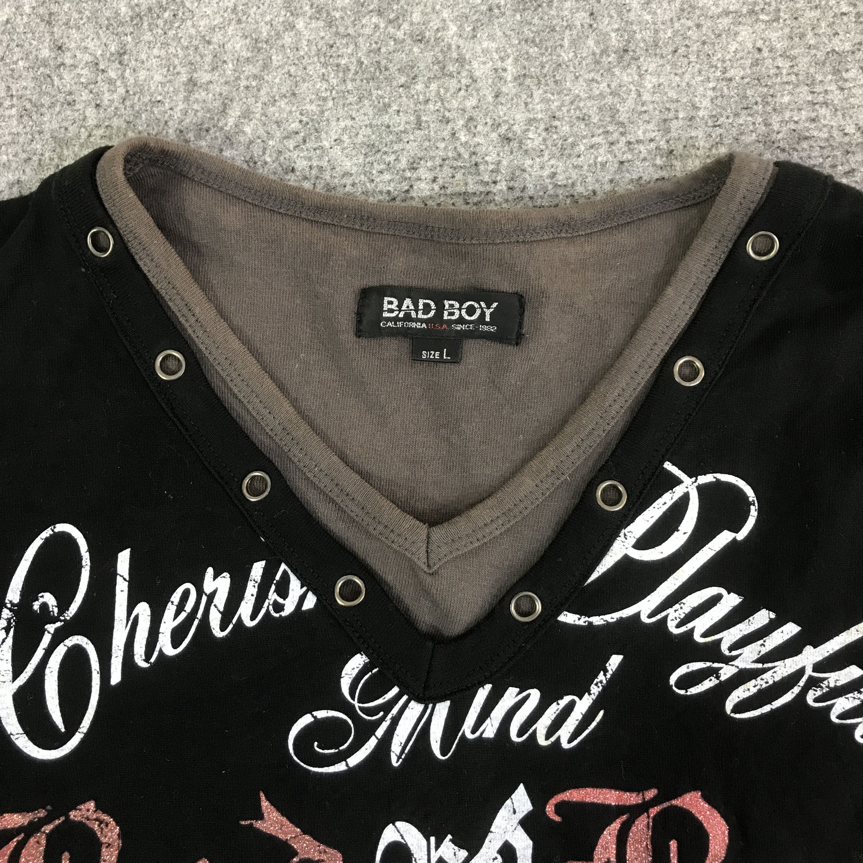 Japanese Brand bad boy japan long sleeve t-shirt K93B55 Size US L / EU 52-54 / 3 - 12 Thumbnail