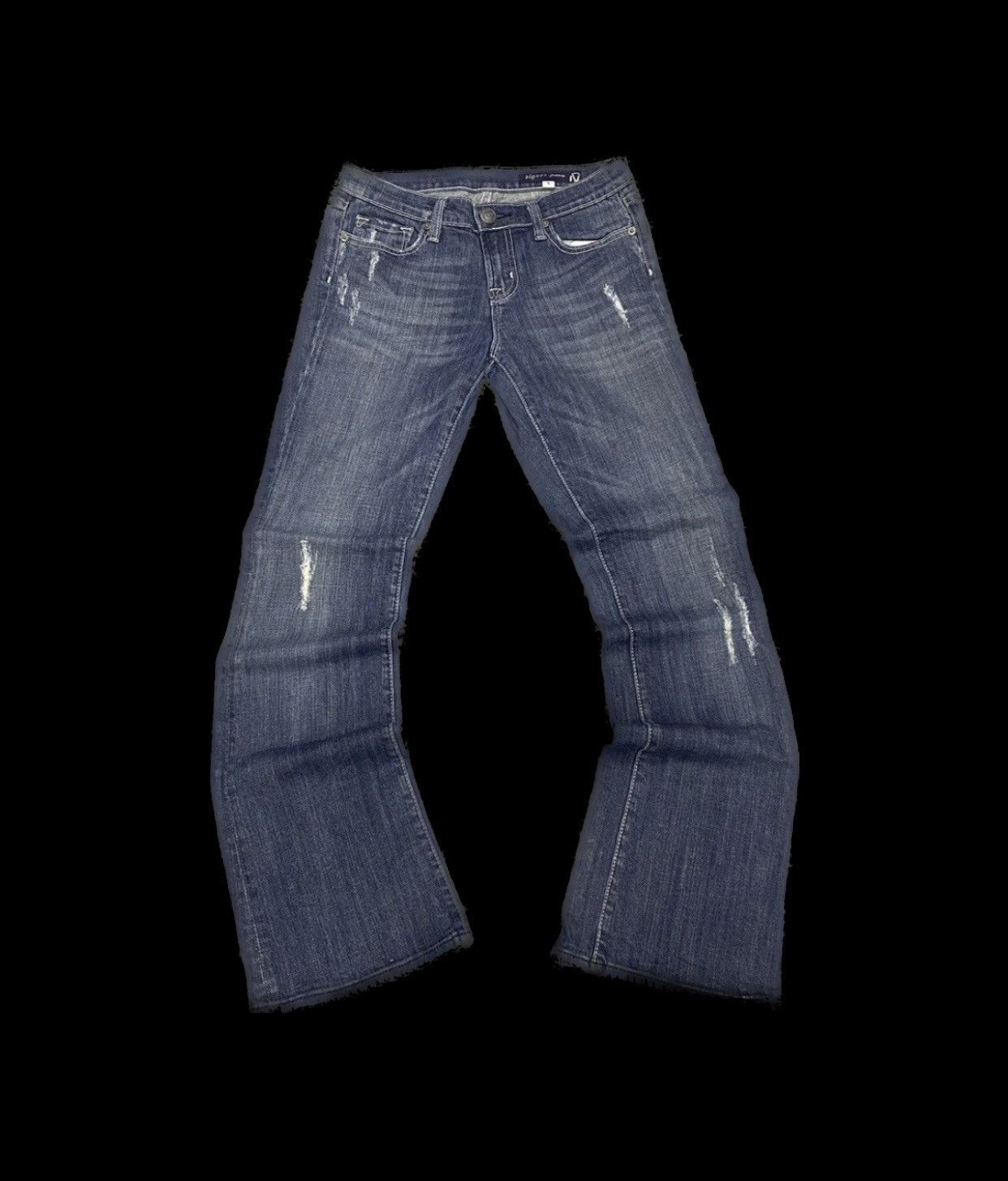 Hysteric Glamour × Japanese Brand × Le Grande Bleu (L.G.B.) Flare☠️Vigoss Ripped Bootcut Jeans Washed Vintage 90s Size US 30 / EU 46 - 1 Thumbnail