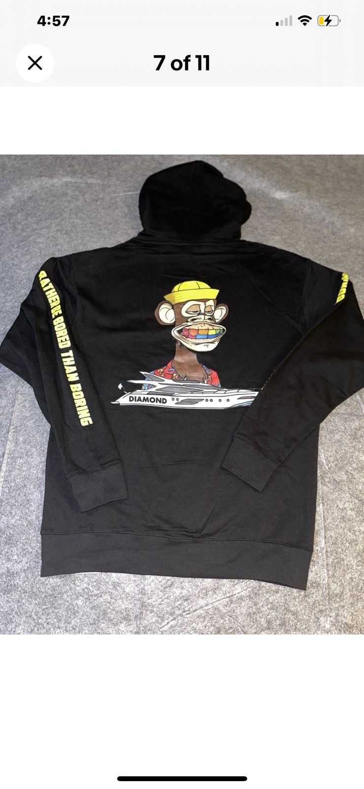 Diamond Supply Co. Diamond Supply Co. Hoodie Large Black Bored Ape Graphic Size US L / EU 52-54 / 3 - 6 Thumbnail
