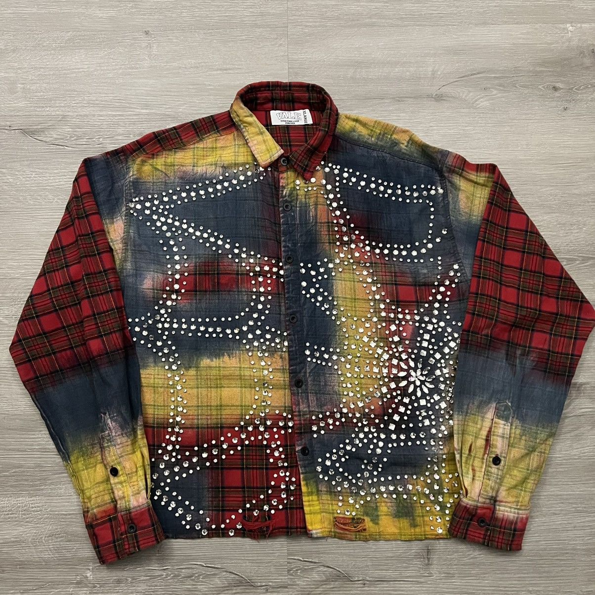 Vale Vale Forever Tie Dye Rhinestone Flannel Size US XL / EU 56 / 4 - 2 Thumbnail