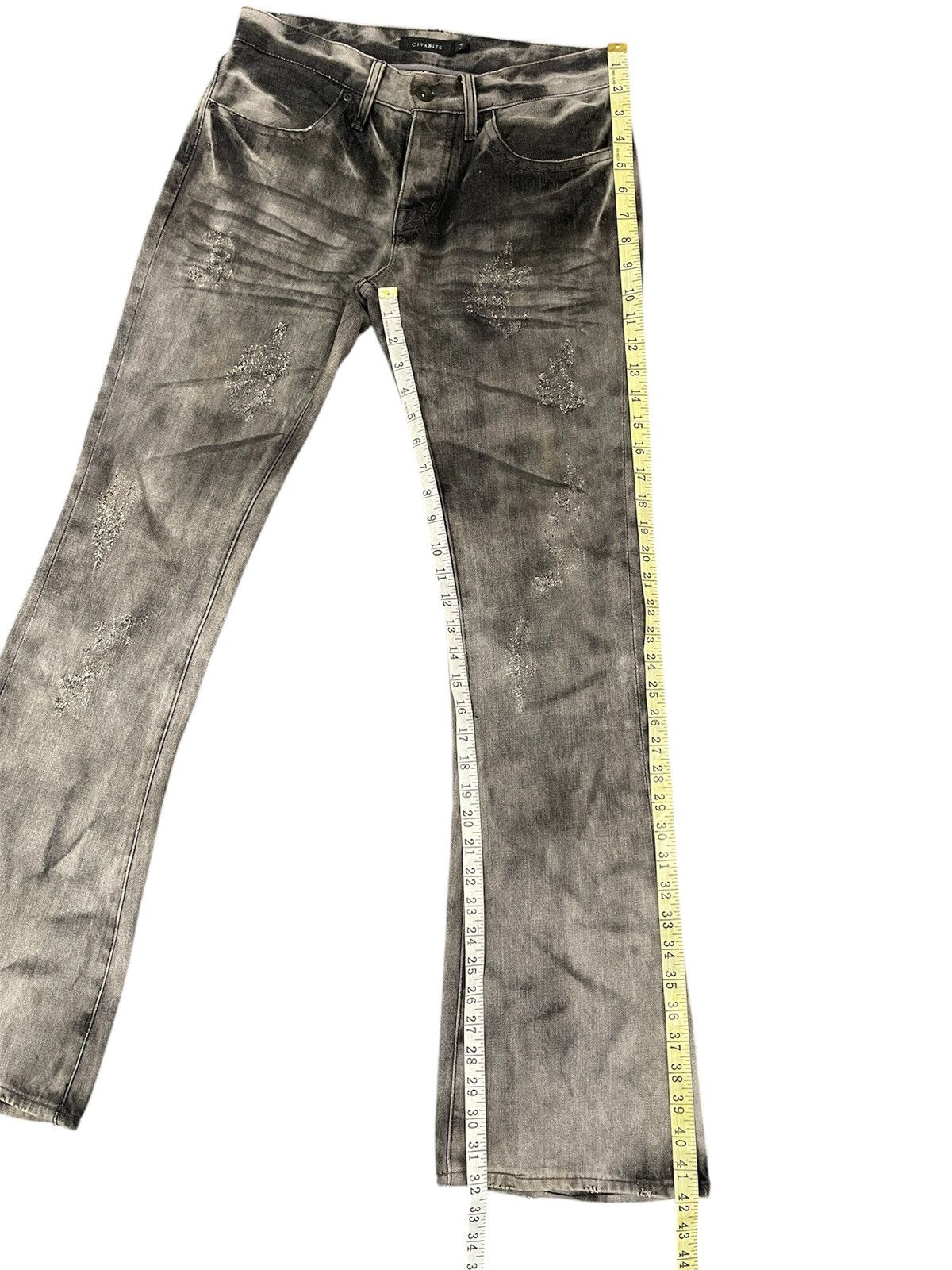 CIVARIZE × If Six Was Nine × Japanese Brand 🔥Rare🔥CIVARIZE Distressed Flare Jeans Size US 31 - 11 Thumbnail
