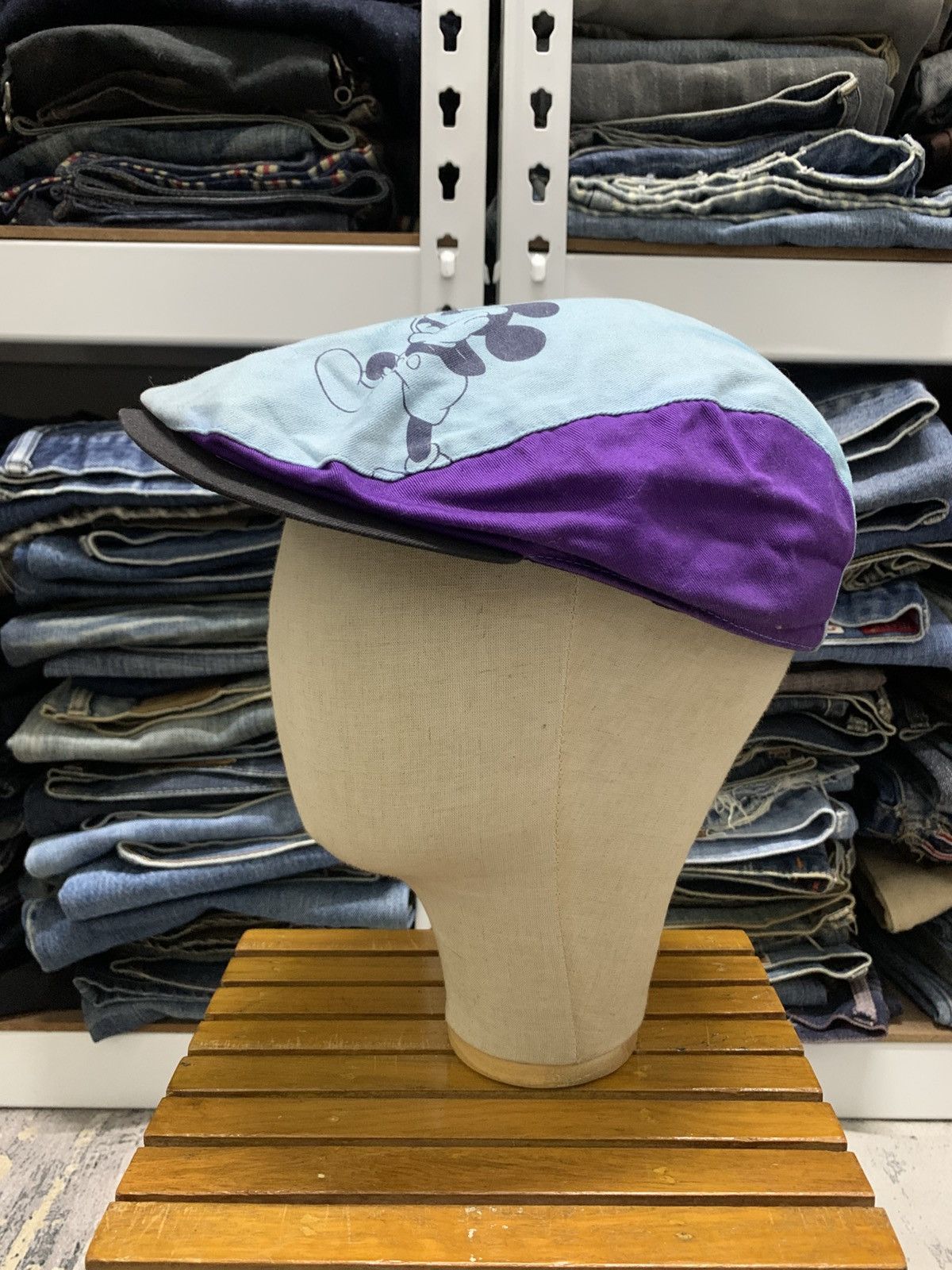 14th Addiction × If Six Was Nine Vintage Mickey Mouse Two Tone Flatcap Hat Size ONE SIZE - 3 Thumbnail
