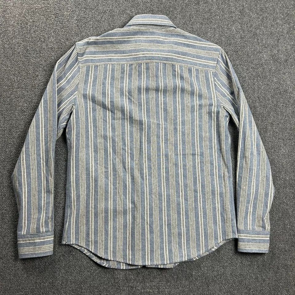 Zara Zara Flannel Shirt Mens Small Blue Striped Button Up Pocket Size US S / EU 44-46 / 1 - 6 Thumbnail