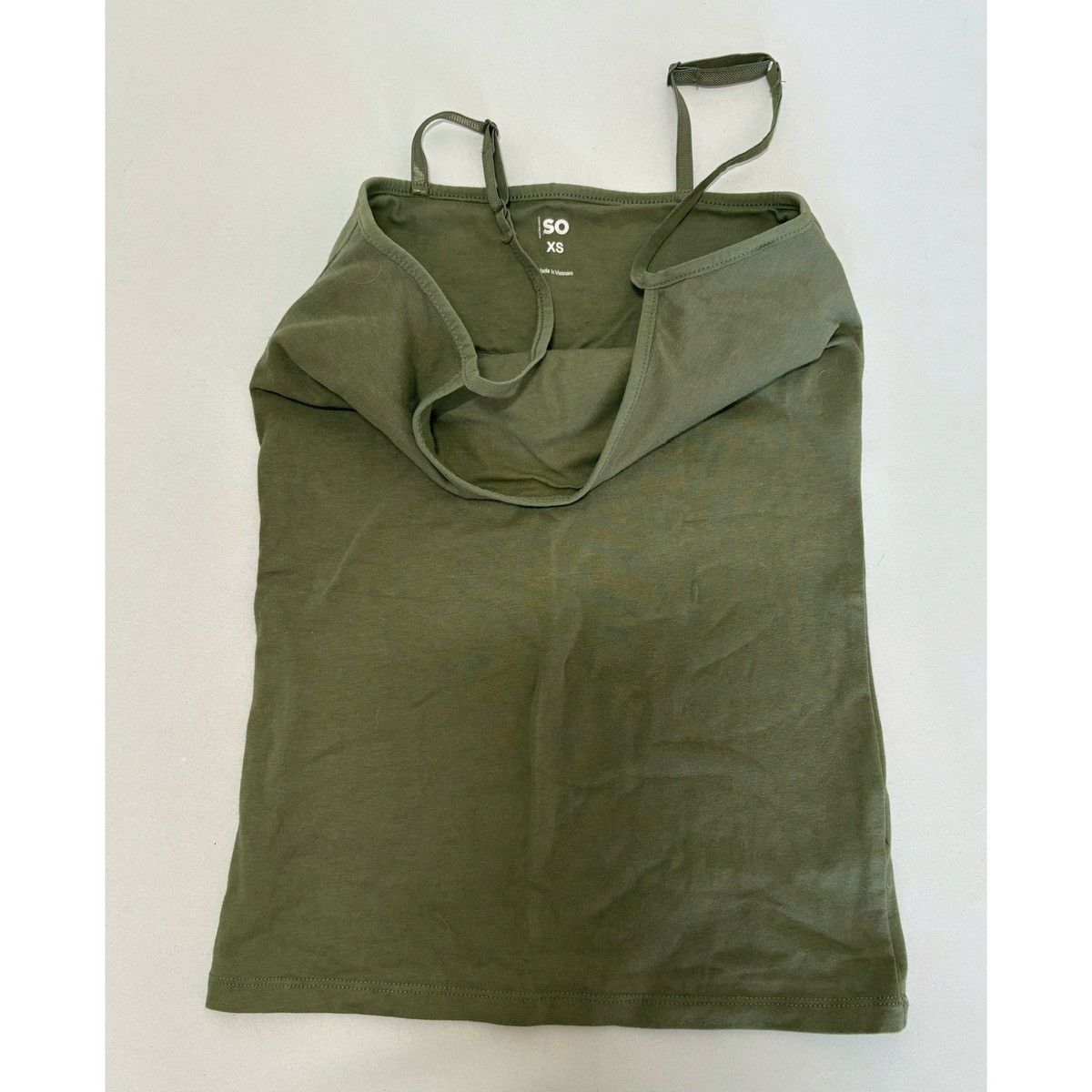 Sonoma SO Olive Green Shelf-Bra Cami Camisole Tank Top Shirt XS ✨ Size XS / US 0-2 / IT 36-38 - 5 Thumbnail