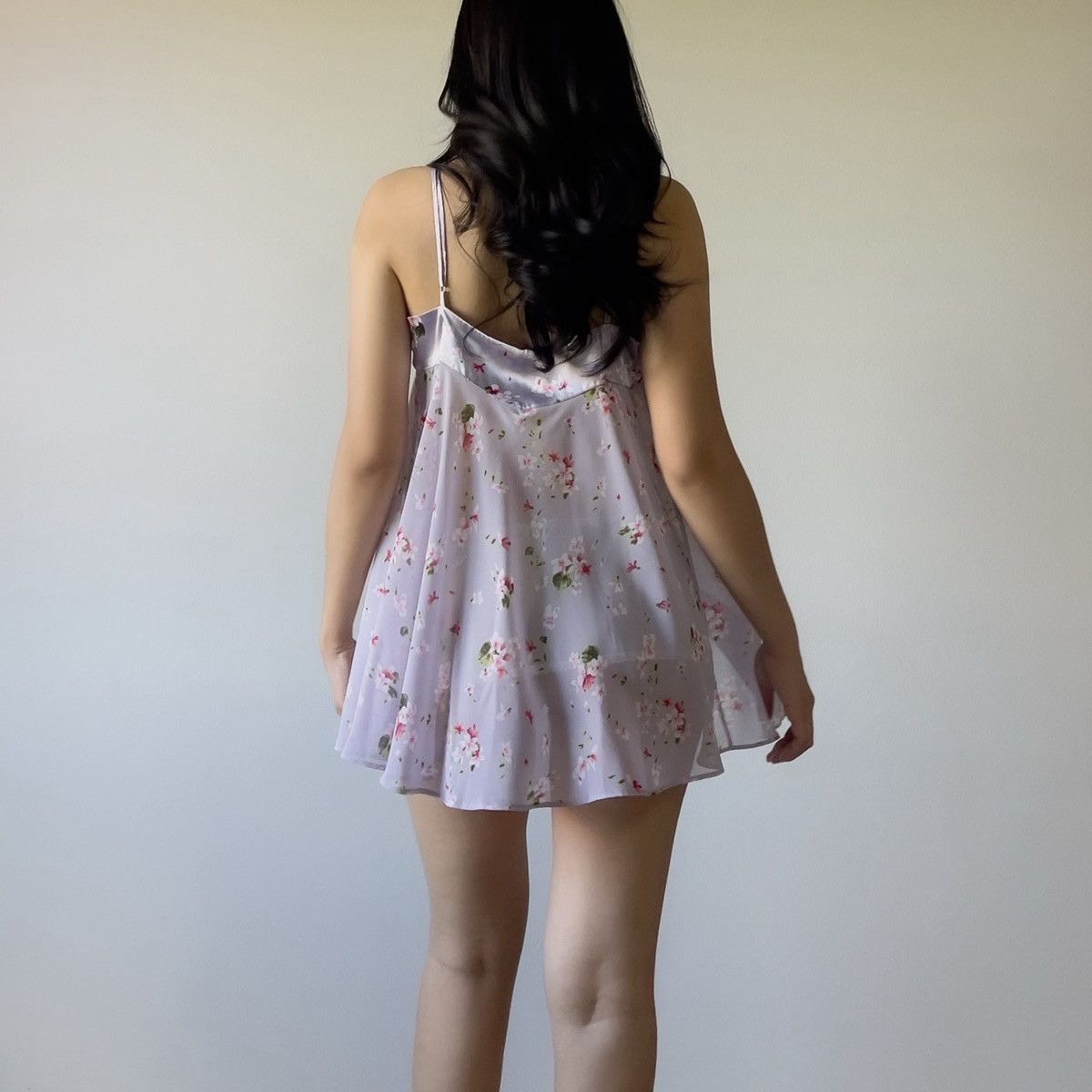 Victoria's Secret Victoria’s Secret 1990s Lilac Floral Chiffon Camisole (M) Size M / US 6-8 / IT 42-44 - 7 Thumbnail