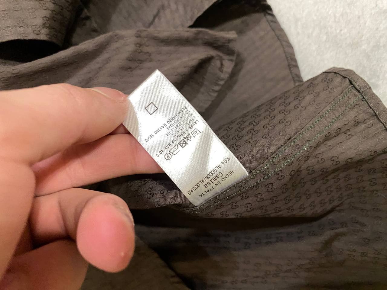 Gucci Gucci Brown GG Monogram Shirt Luxury Designer Button-Up Size US S / EU 44-46 / 1 - 4 Thumbnail