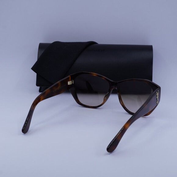 Saint Laurent Paris Saint Laurent SL M8 003 Sunglasses Havana Geometric Frame Size ONE SIZE - 10 Thumbnail