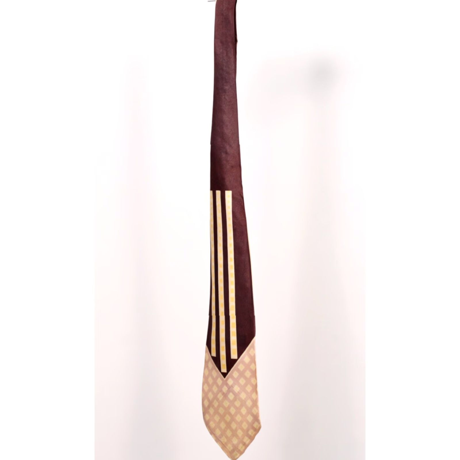 Vintage VINTAGE Washington Necktie 1950s Geometric Purple Yellow 50s Tie Mens Size ONE SIZE - 2 Thumbnail