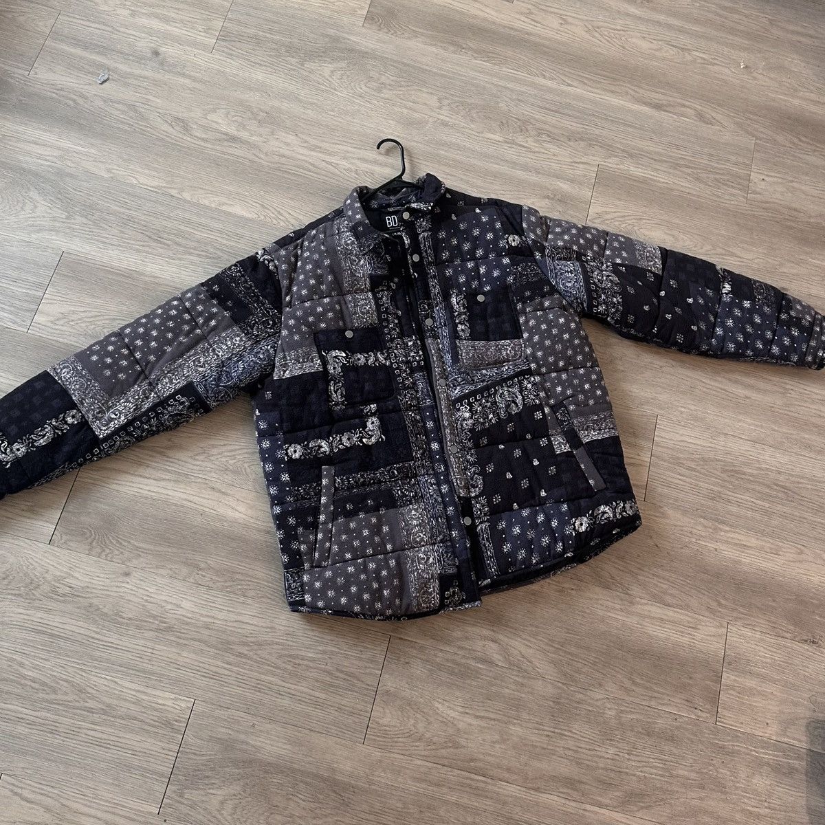 Urban Outfitters Blue & Grey Paisley Puffer Jacket Size US XL / EU 56 / 4 - 3 Thumbnail