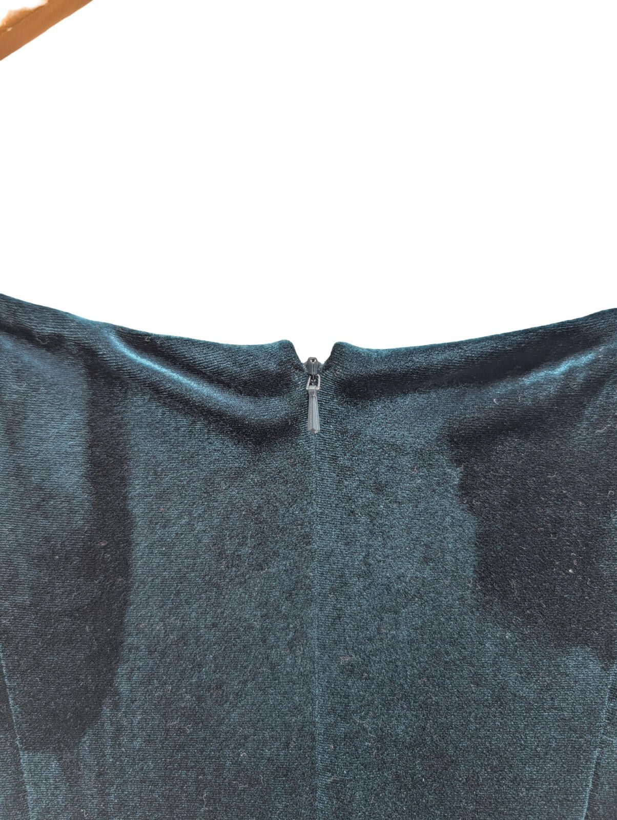 After Six After Six Velvet Maxi Gown Dress Teal Wrap Bodice Side Slit Size M / US 6-8 / IT 42-44 - 3 Thumbnail