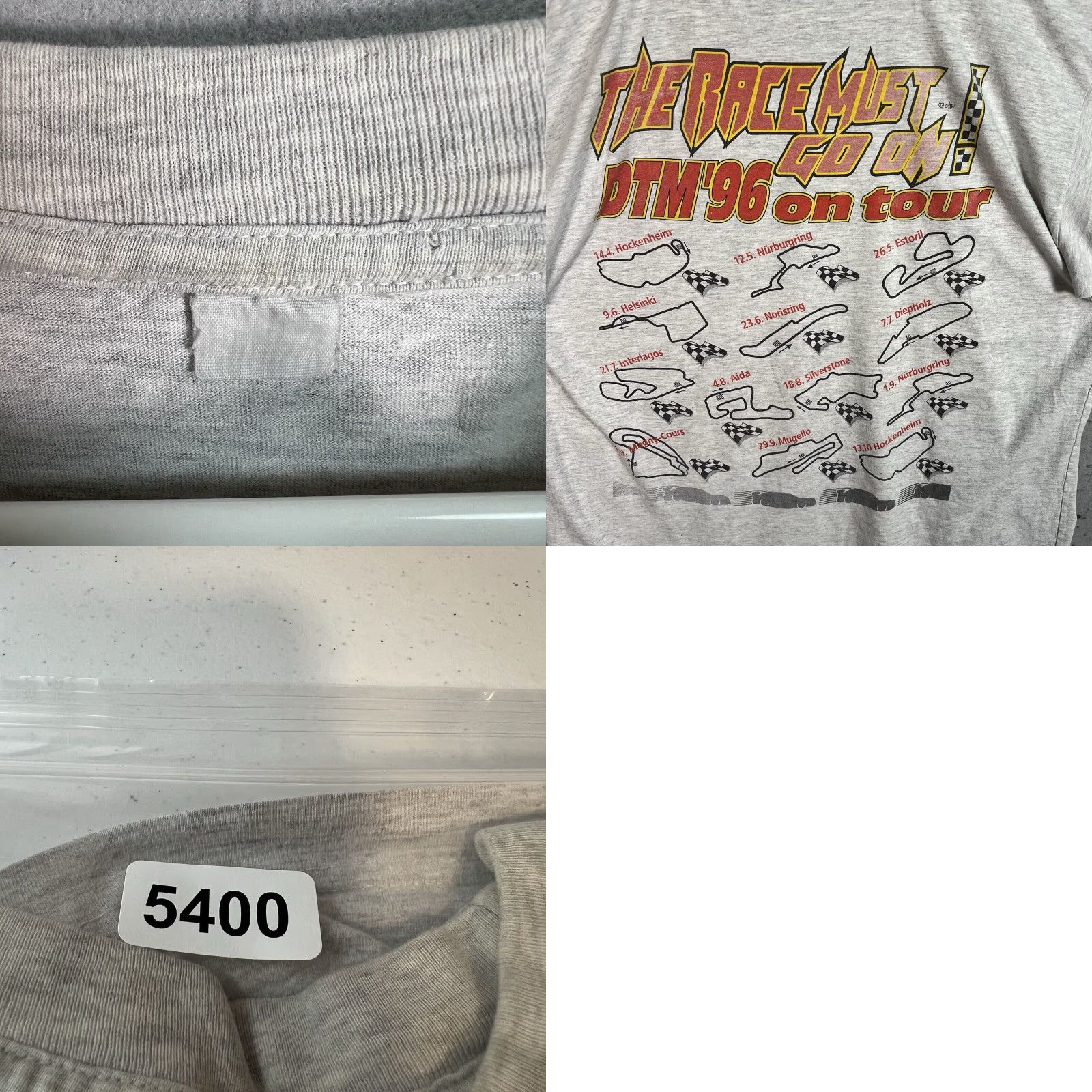 Vintage VINTAGE 1996 DTM International Touring Racing Graphic Tee Adult XL Gray Mens Size US XL / EU 56 / 4 - 8 Thumbnail