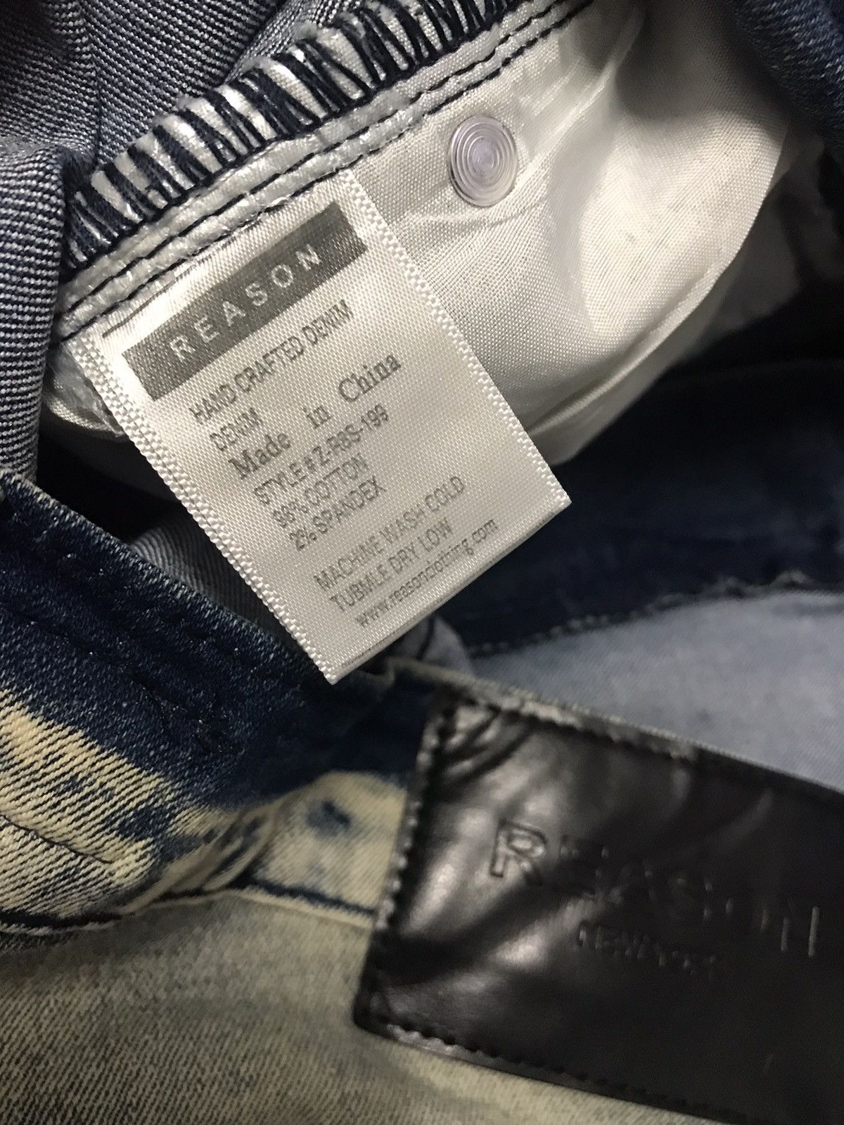 Japanese Brand × Reason Reason New York Biker Denim Jeans Size US 34 / EU 50 - 6 Thumbnail