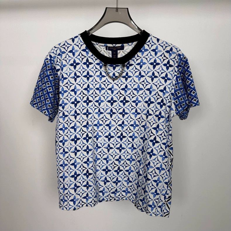 Louis Vuitton White Blue Short Sleeve XS - dmc