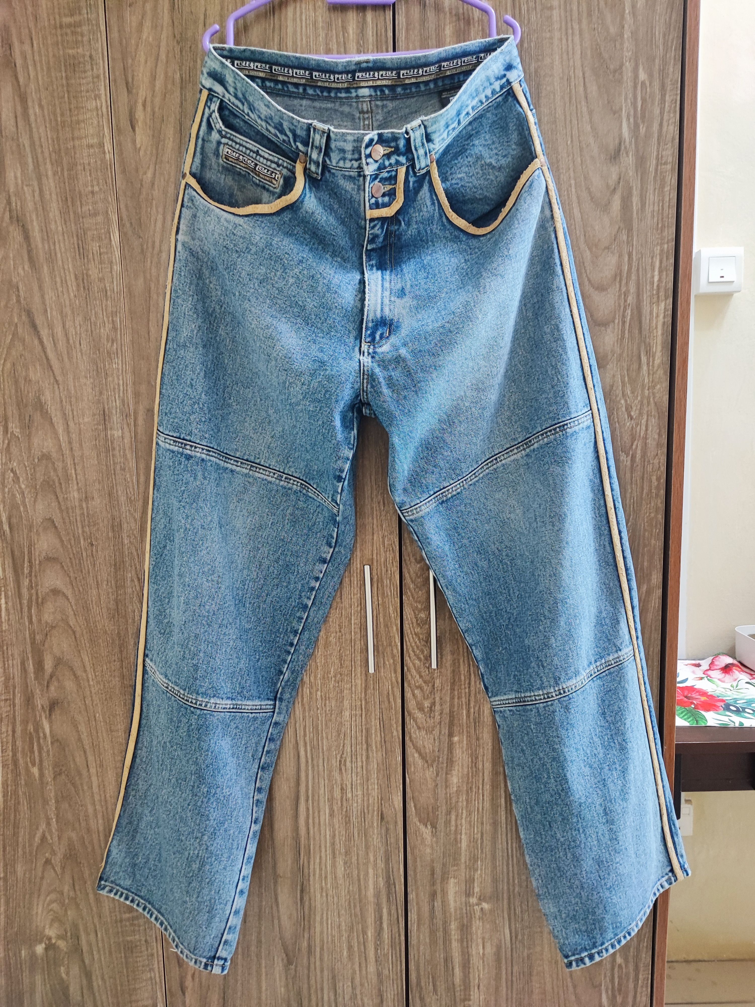 Pelle Pelle Rare!! Vintage 90's Pelle Pelle Baggy Double kneeJeans Size US 34 / EU 50 - 2 Thumbnail