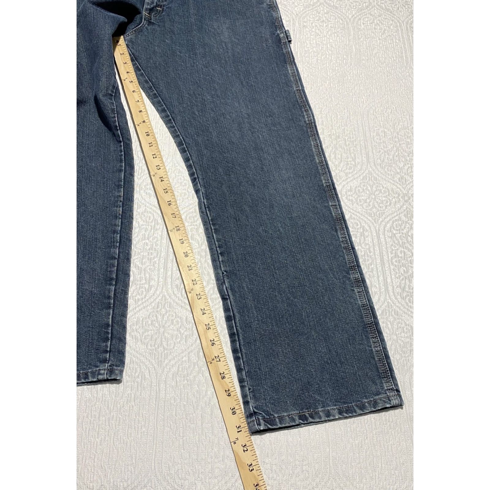 Wrangler Wrangler Authentics Jeans Mens 36x32 Blue Denim Carpenter Workwear Relaxed Fit Jeans Size US 36 / EU 52 - 7 Thumbnail