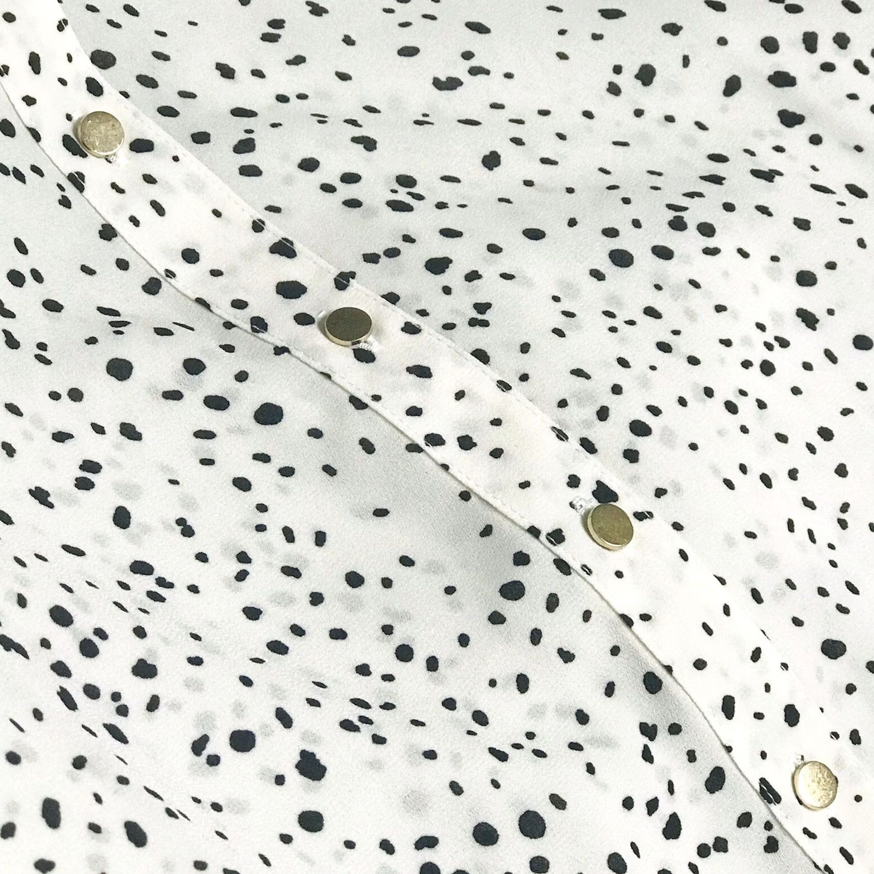 Vintage Maurices Women Tank Top Dalmatian Spotted V-Neck Button-Up L White/Black Gro Size L / US 10 / IT 46 - 3 Thumbnail