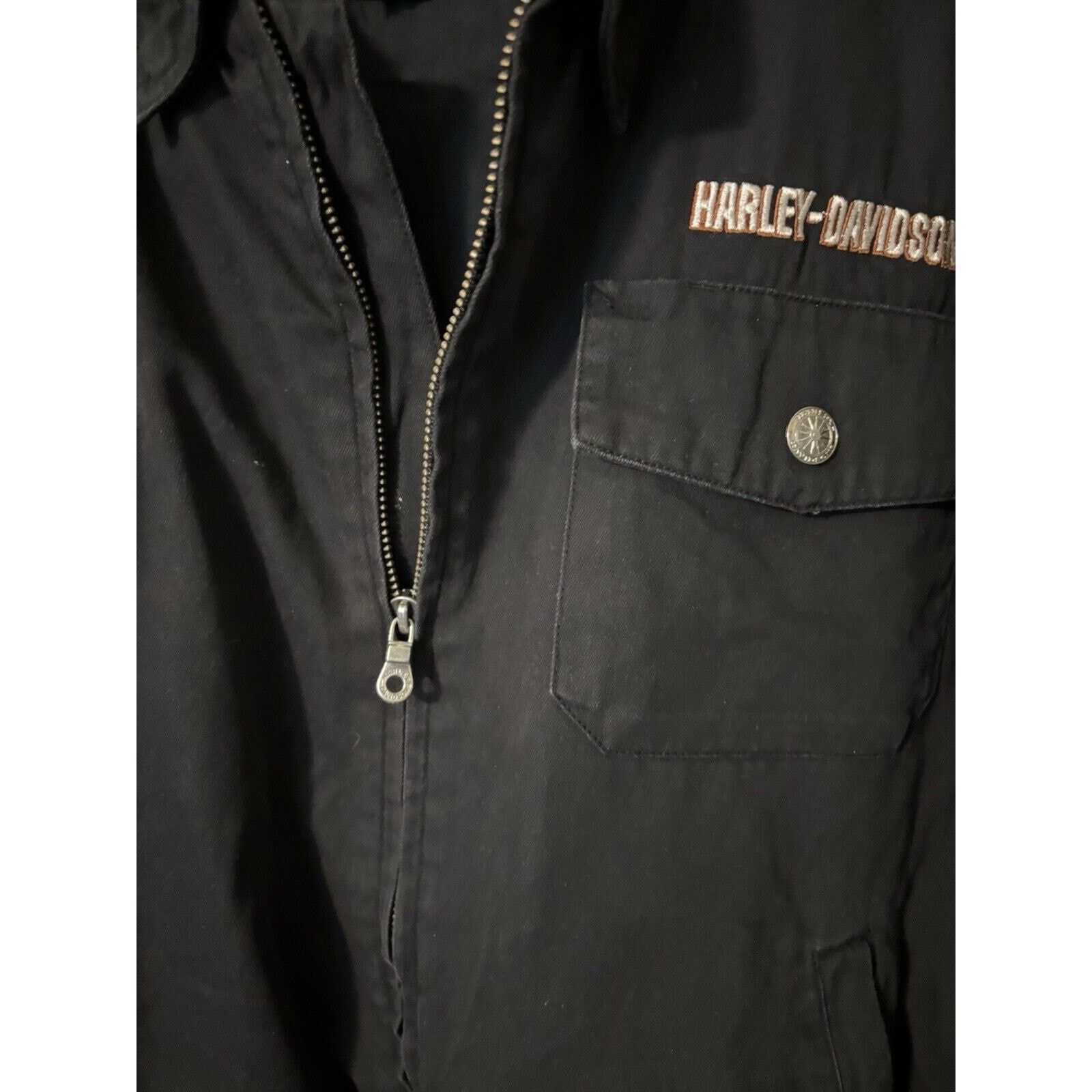 Other vintage Harley Davidson zip up motorcycle jacket black XL Size US XL / EU 56 / 4 - 5 Thumbnail