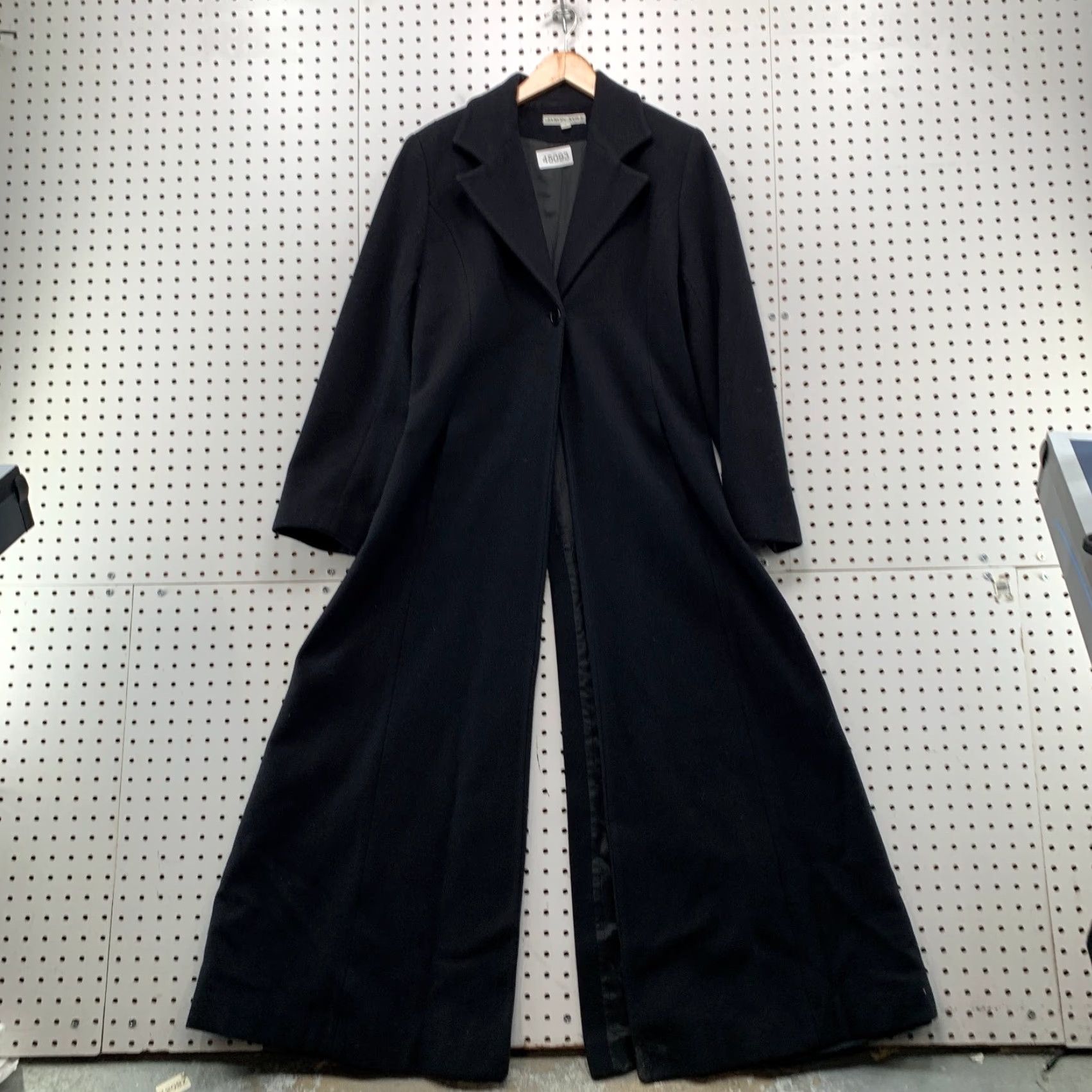 Vintage VINTAGE Jason Kole Wool Coat Mens Size 6 Black Long Slit Vent Swing One Button Coat Size M / US 6-8 / IT 42-44 - 2 Thumbnail