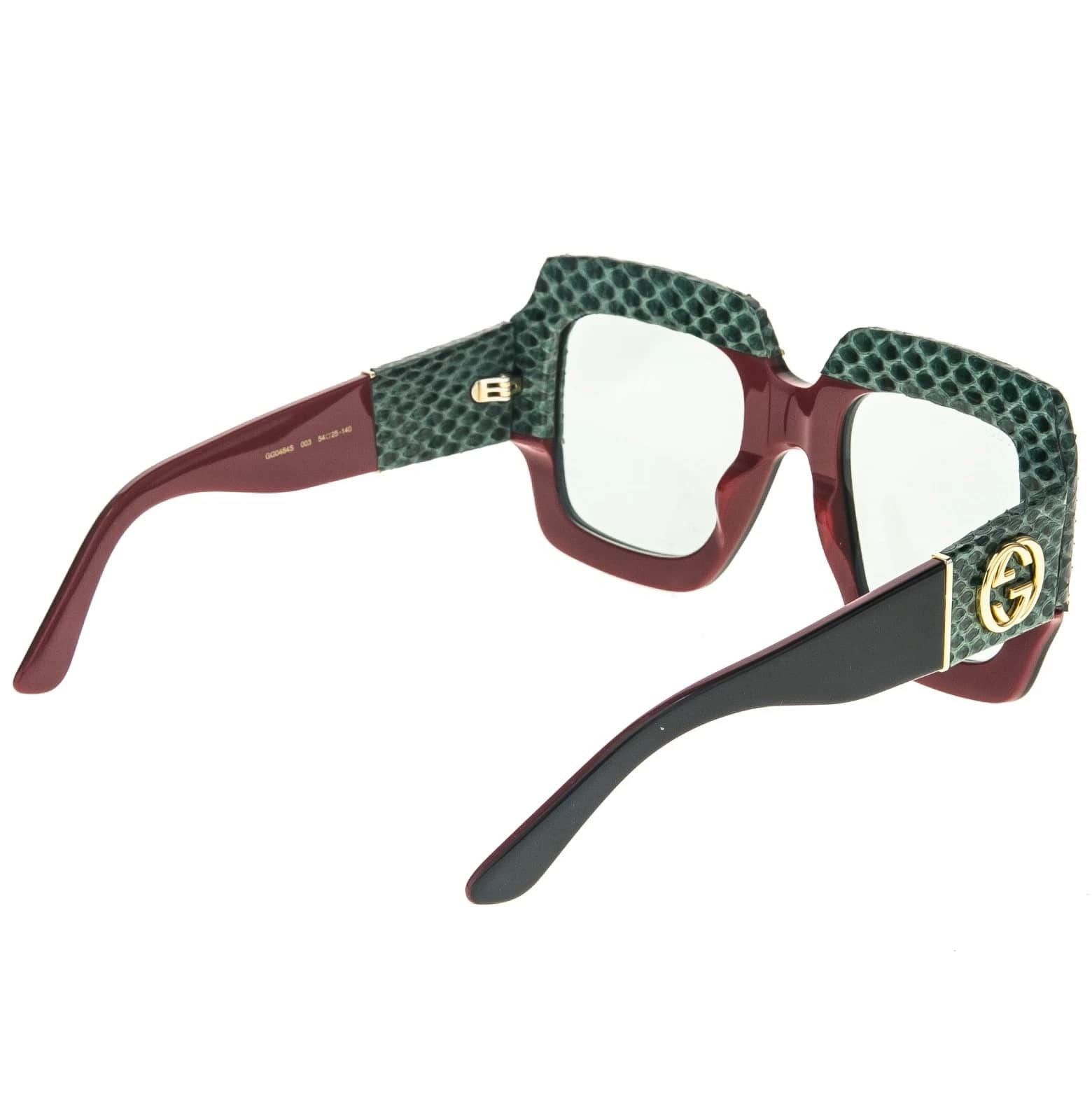 Gucci GUCCI 0484 Black Red Green Ayers Snake Leather 003 GG0484S Size ONE SIZE - 2 Thumbnail