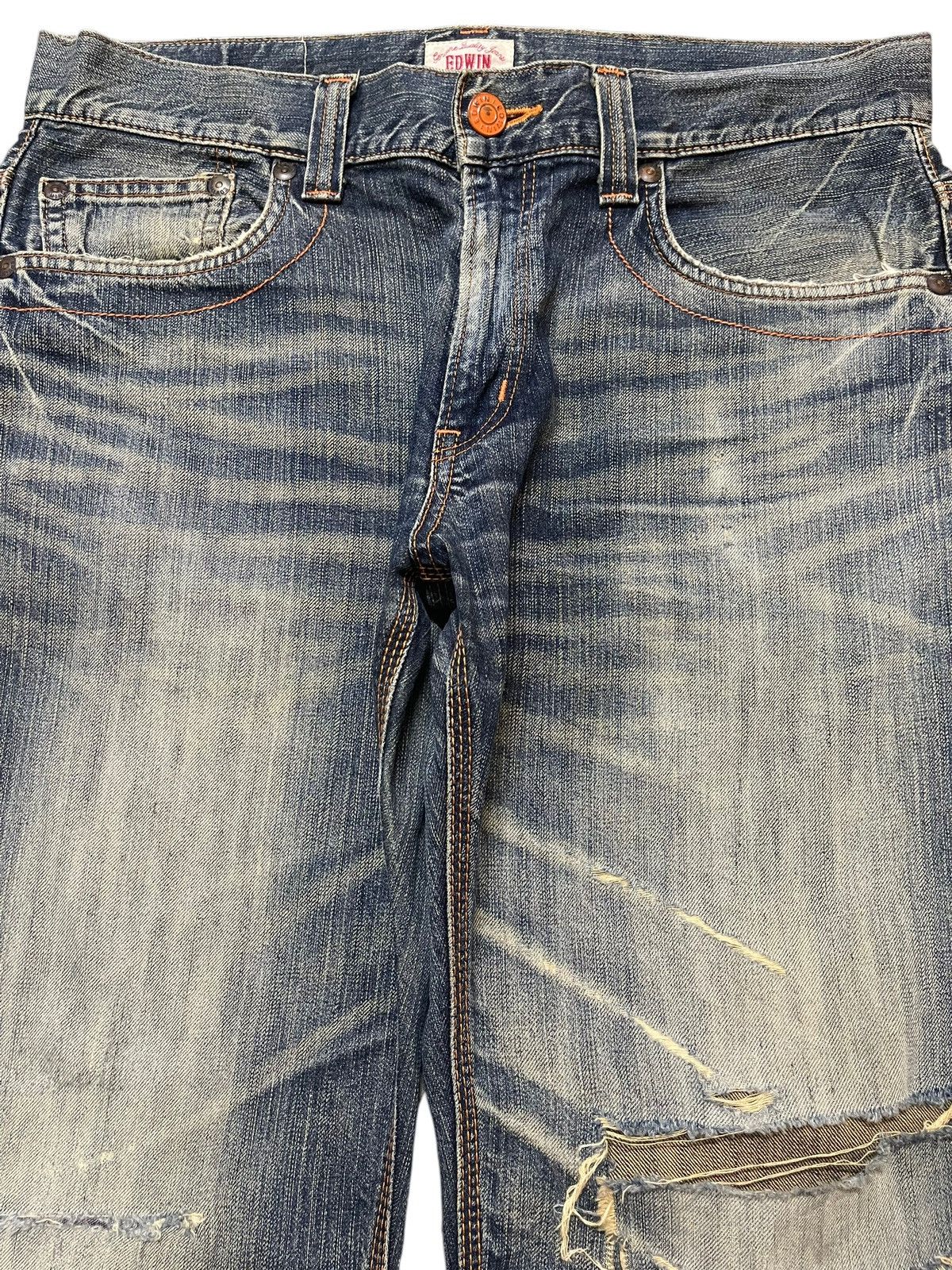 Edwin Vintage Edwin Faded Wash Style Distressed Baggy Jeans Size US 36 / EU 52 - 3 Thumbnail