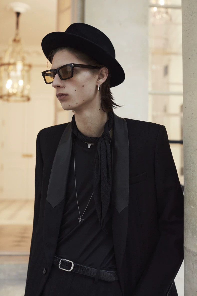 Saint Laurent Paris Saint Laurent Paris 3D striped leather collar jacket-2506 Size US M / EU 48-50 / 2 - 5 Thumbnail