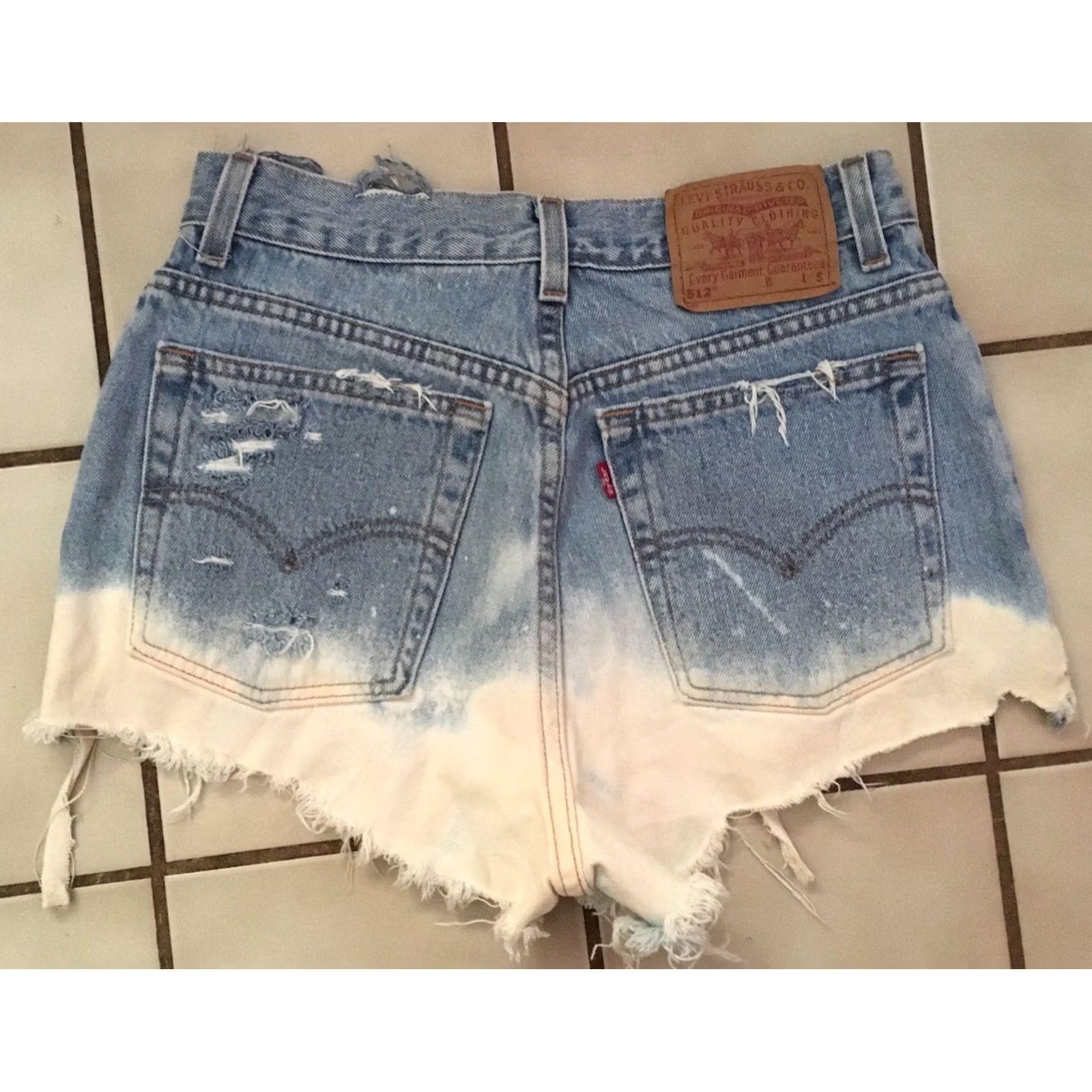Levi's VINTAGE Levi's 512 Jeans Shorts Cut Offs Denim High Waist 90s 80s 29” Waist Juniors 11 Blue Mens Size 32" / US 10 / IT 46 - 5 Thumbnail