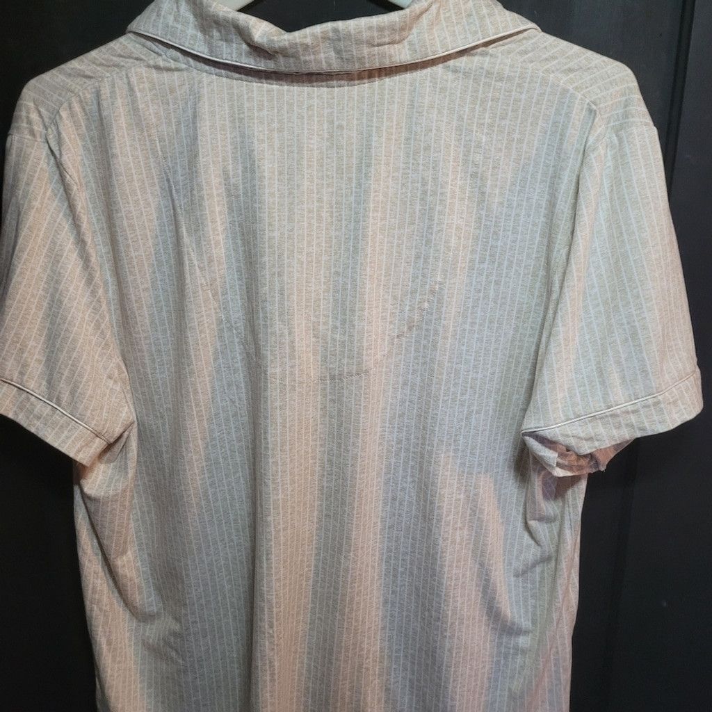 Nicole Miller Nicole Miller, tan /white stripes, pajama top,nwot, XL Size XL / US 12-14 / IT 48-50 - 7 Thumbnail