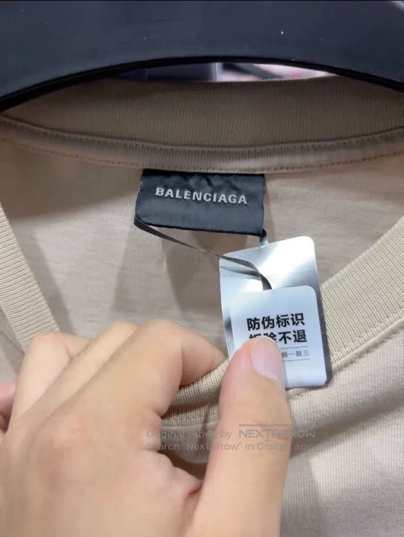 Balenciaga Balenciaga Off-White Short Sleeve T-Shirt Size US M / EU 48-50 / 2 - 2 Thumbnail