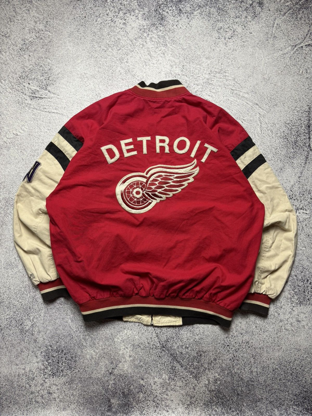 NHL Vintage 90s Mirage NHL Red Wings Detroit Bomber Jacket Rare Size US XL / EU 56 / 4 - 2 Thumbnail