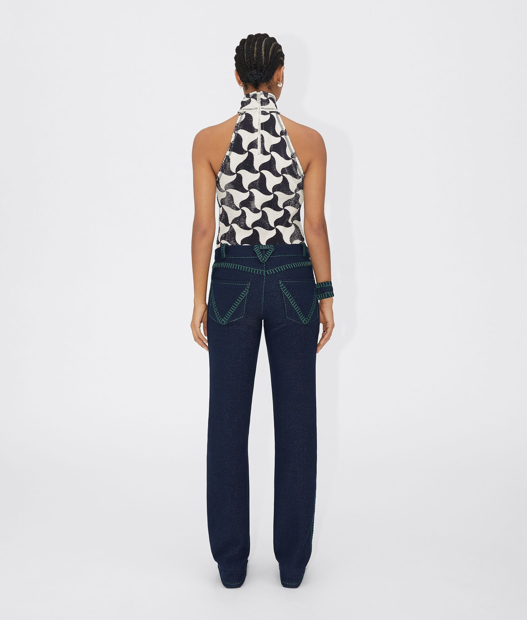 Bottega Veneta o1n1vont1224 Blouse in Black & White Size XL / US 12-14 / IT 48-50 - 3 Thumbnail