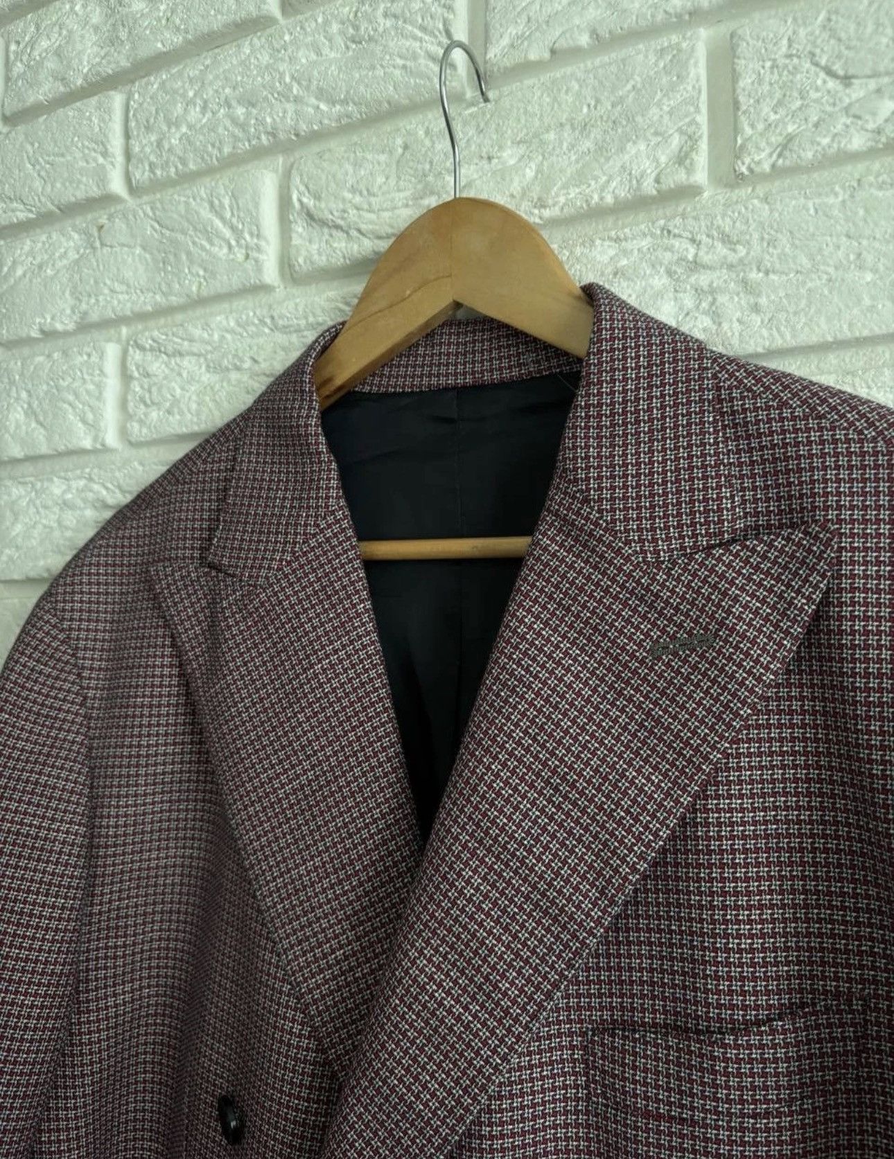 Luigi Borrelli Luigi Borrelli Napoli Blazer Double-Breasted Linen Cotton Size 54L - 7 Thumbnail