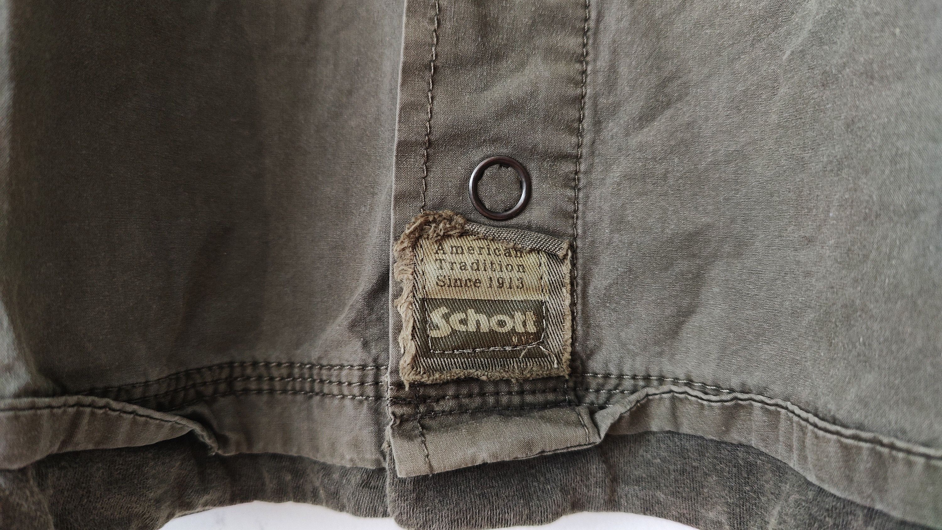 Schott Schott NYC Military Army Spell Out Short Sleeve Button Shirt Size US L / EU 52-54 / 3 - 4 Thumbnail