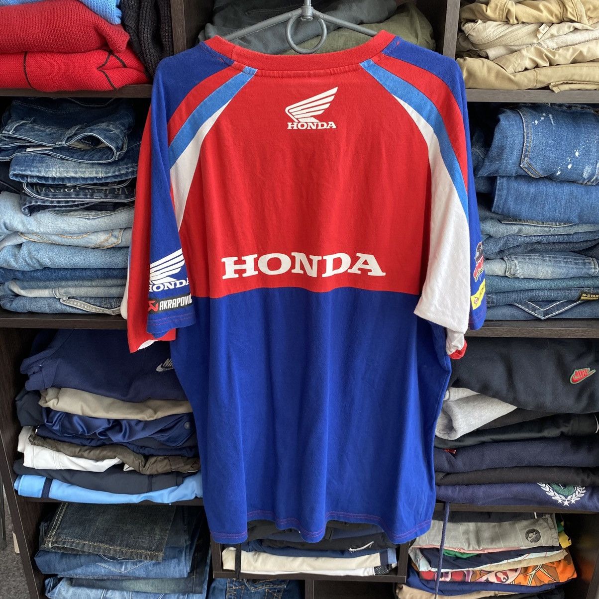 Honda Vintage Honda Racing Big Logo Akrapovic Sponsors racing tee Size US XXL / EU 58 / 5 - 2 Thumbnail
