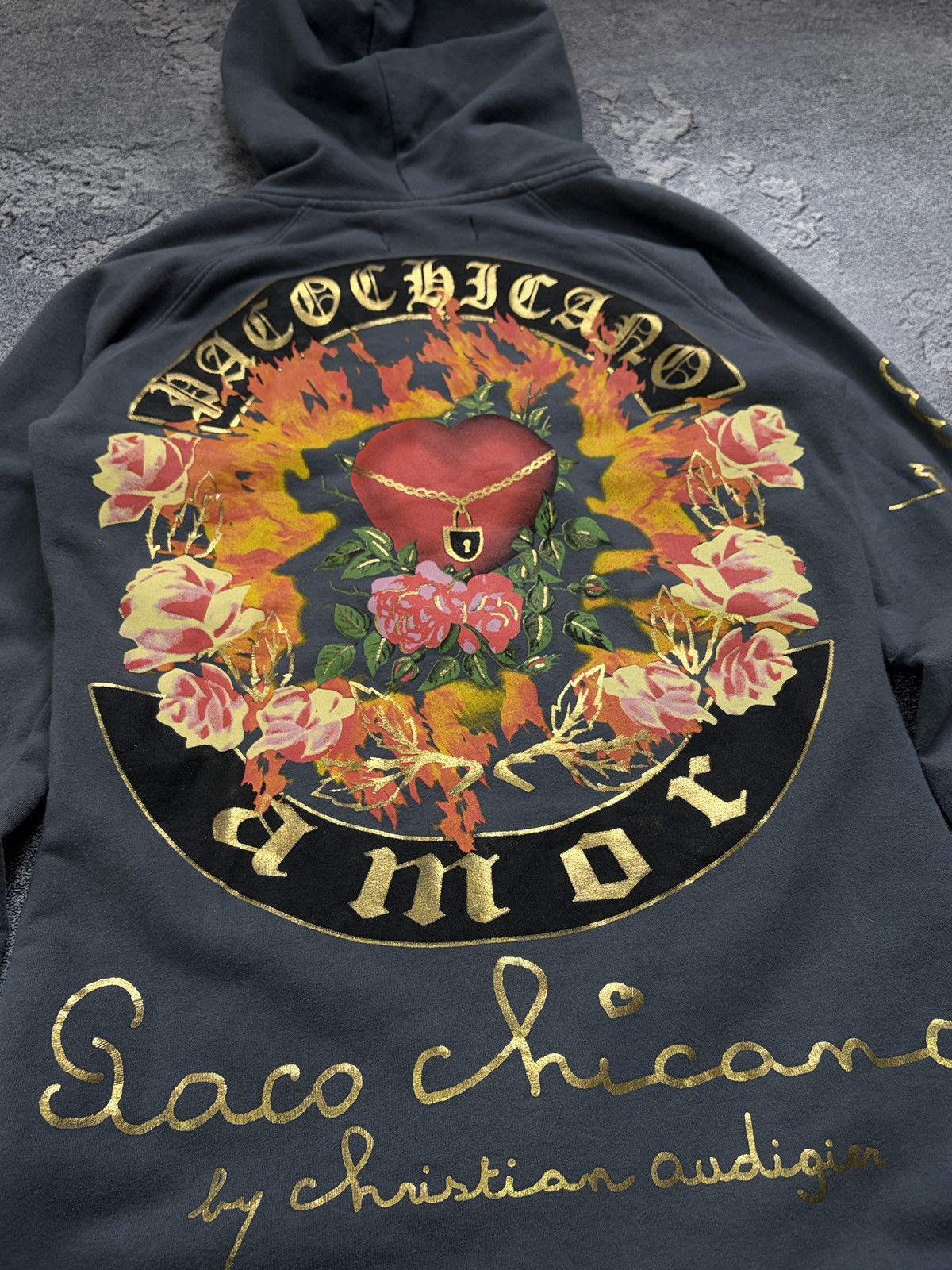 Christian Audigier Paco Chicano Christian Audigier Amor Heart Gold Foil S Y2K Size S / US 4 / IT 40 - 13 Thumbnail